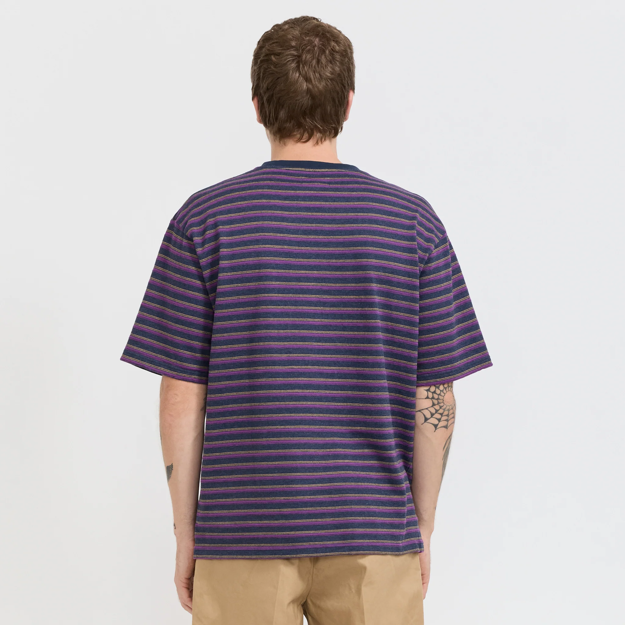 Tucker Striped Tee Navy - Image 4