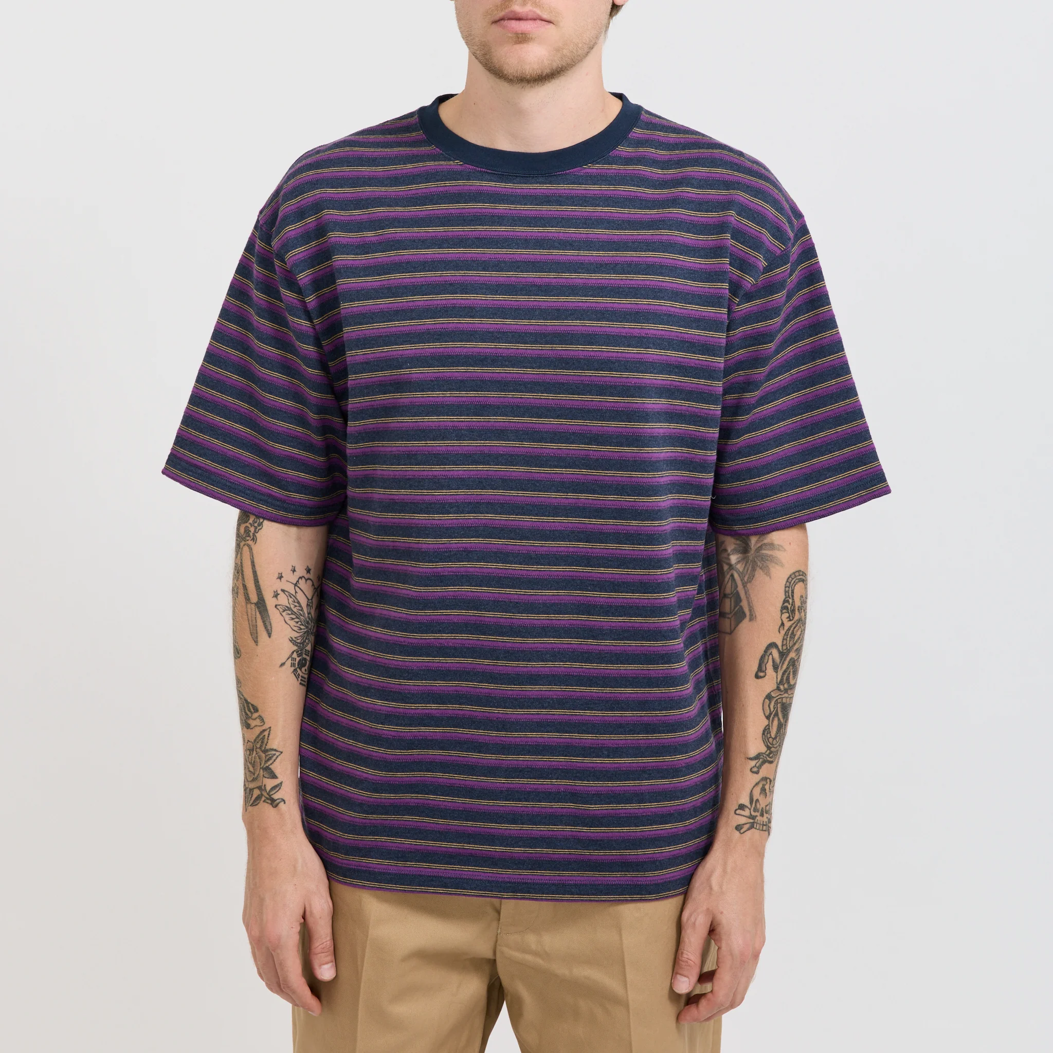 Tucker Striped Tee Navy - Image 5