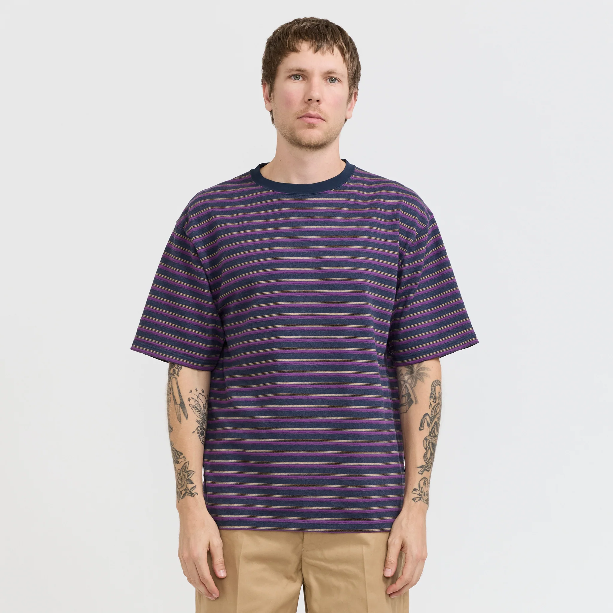 Tucker Striped Tee Navy - Image 6