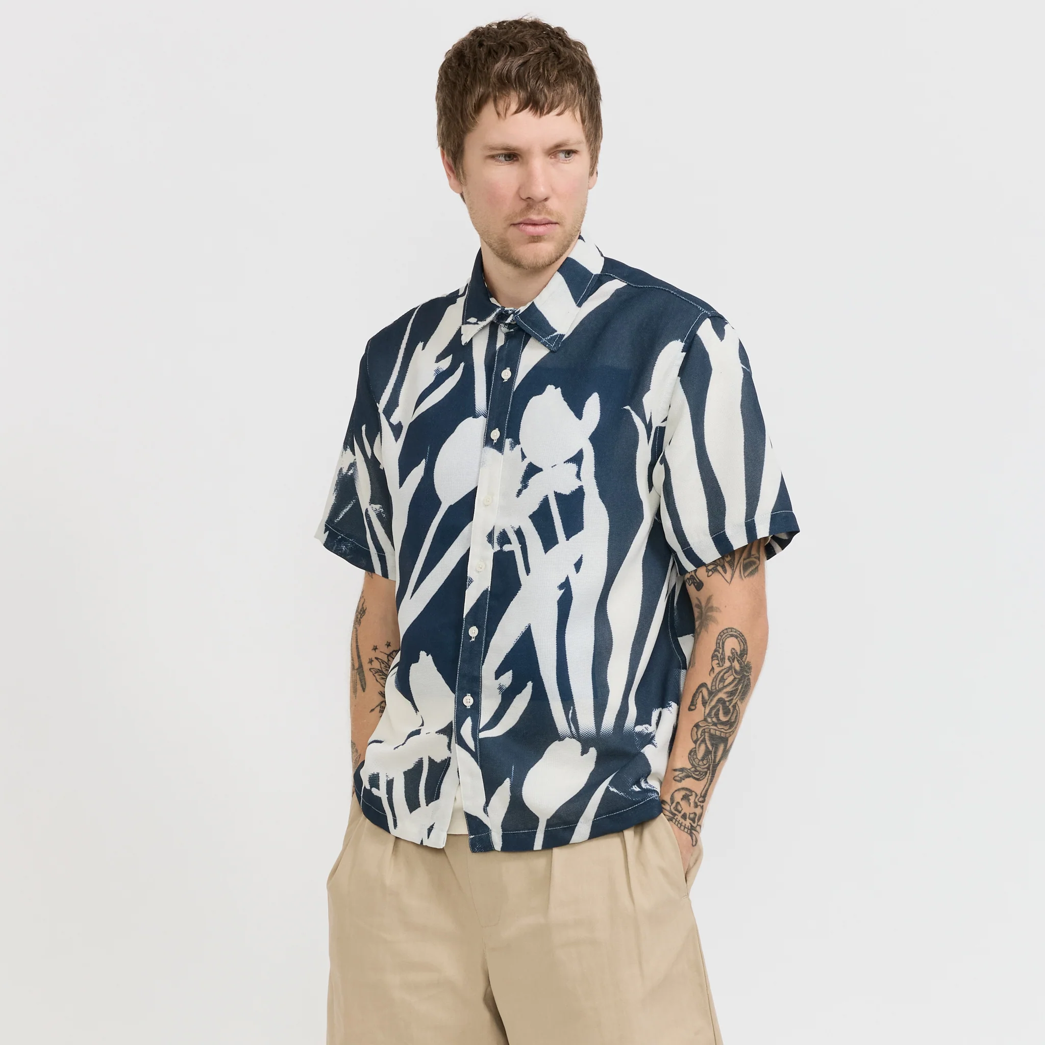 Tulip Short Sleeve Shirt Navy
