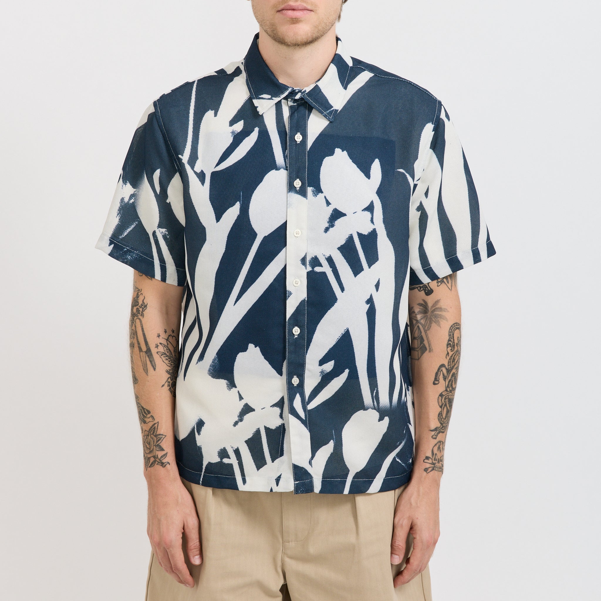 Tulip Short Sleeve Shirt Navy - Image 5