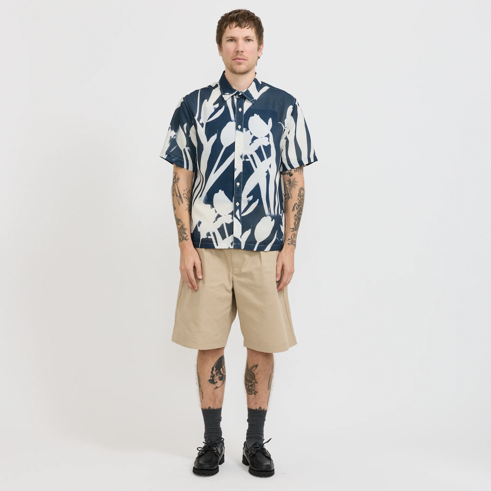 Tulip Short Sleeve Shirt Navy - Image 6