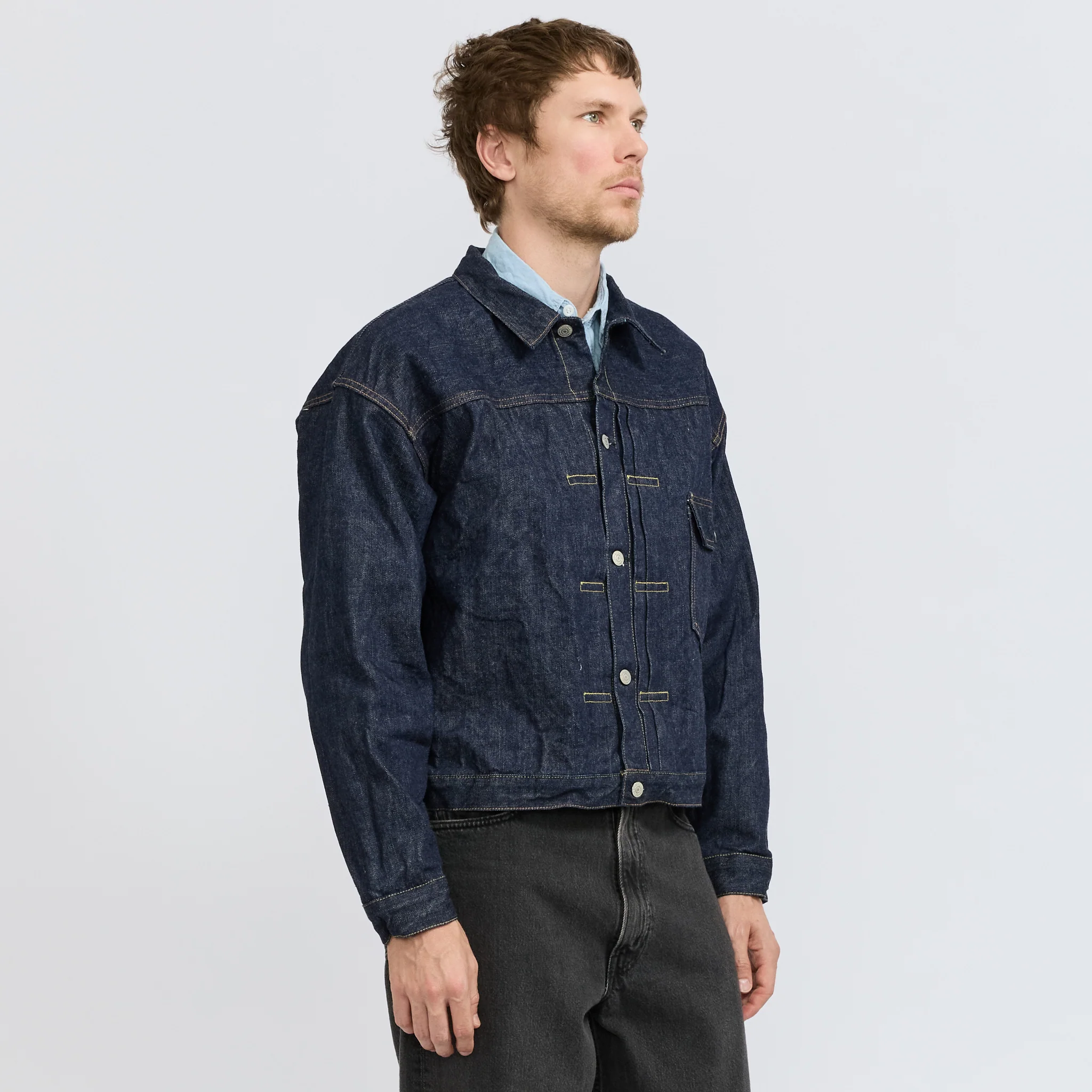 Type 1 40's Pleated Front Jacket One Wash - Image 3