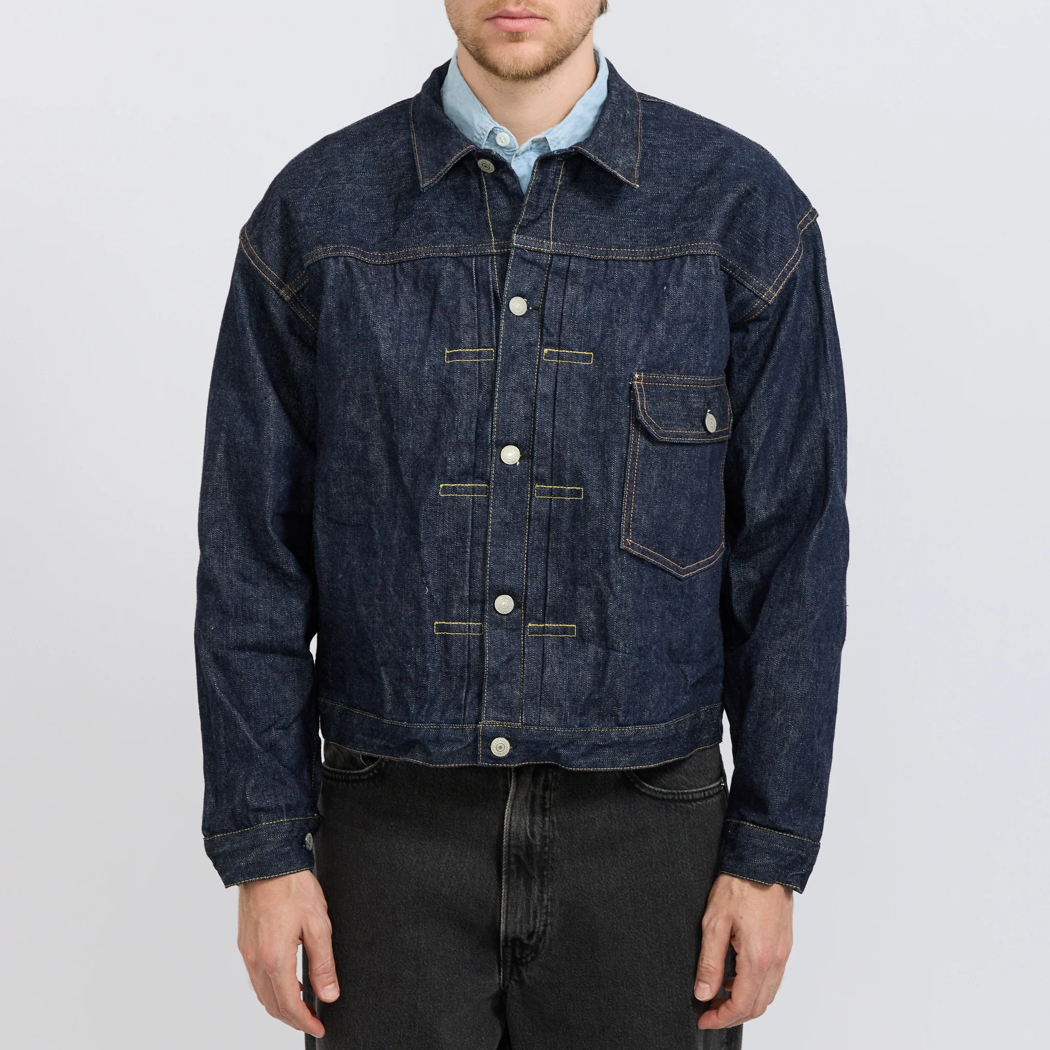 Type 1 40's Pleated Front Jacket One Wash - Image 5