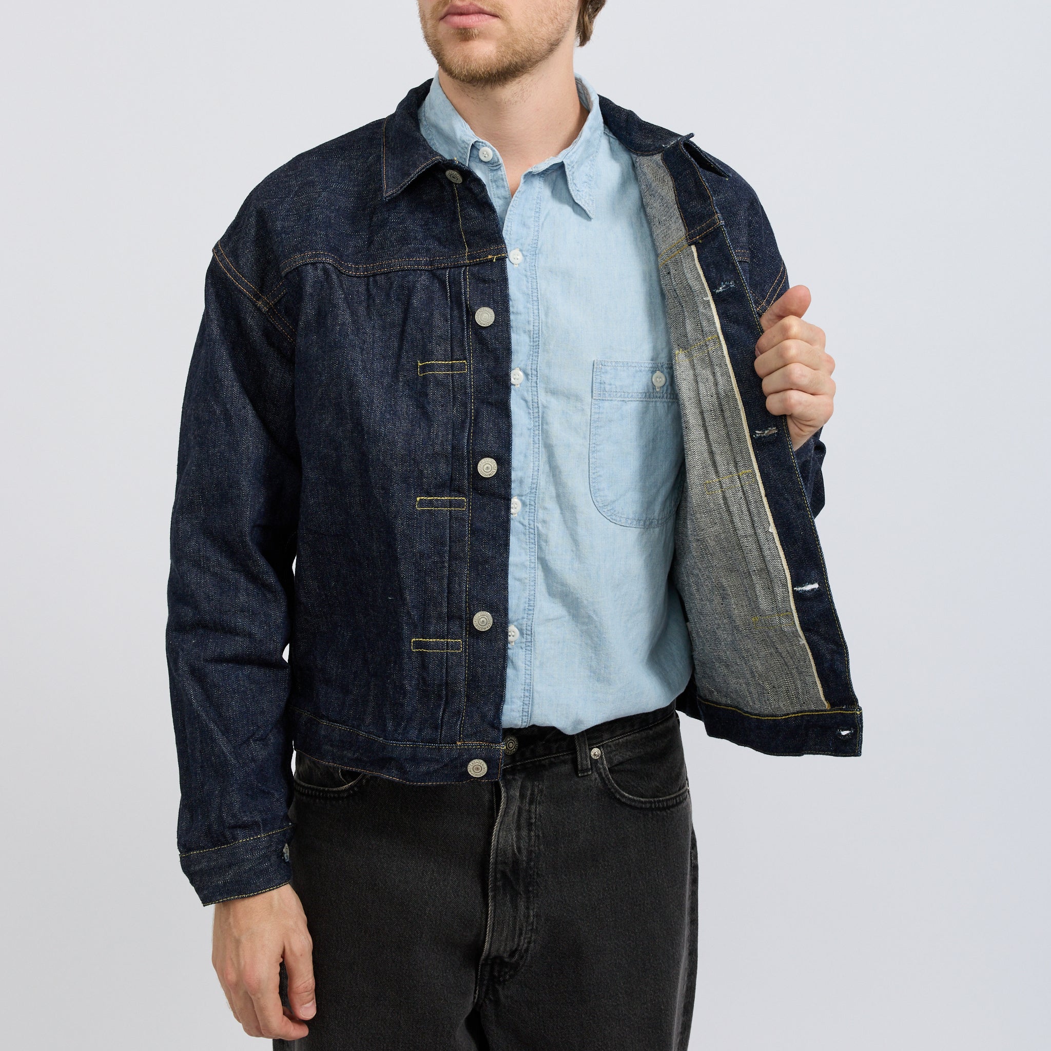 Type 1 40's Pleated Front Jacket One Wash - Image 6