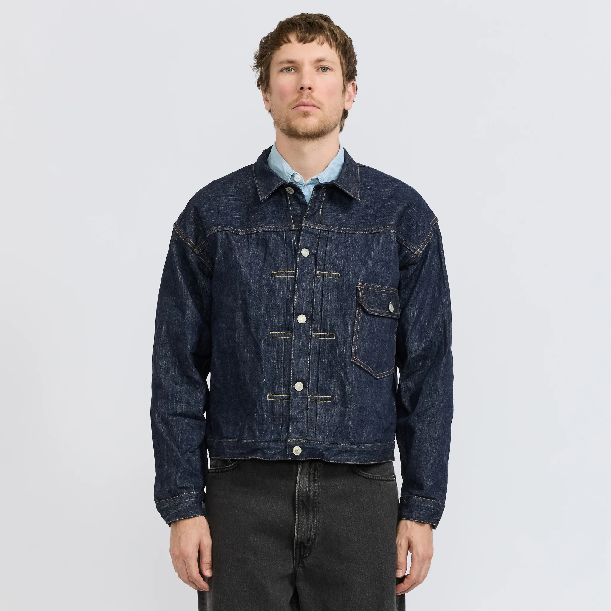 Type 1 40's Pleated Front Jacket One Wash - Image 9