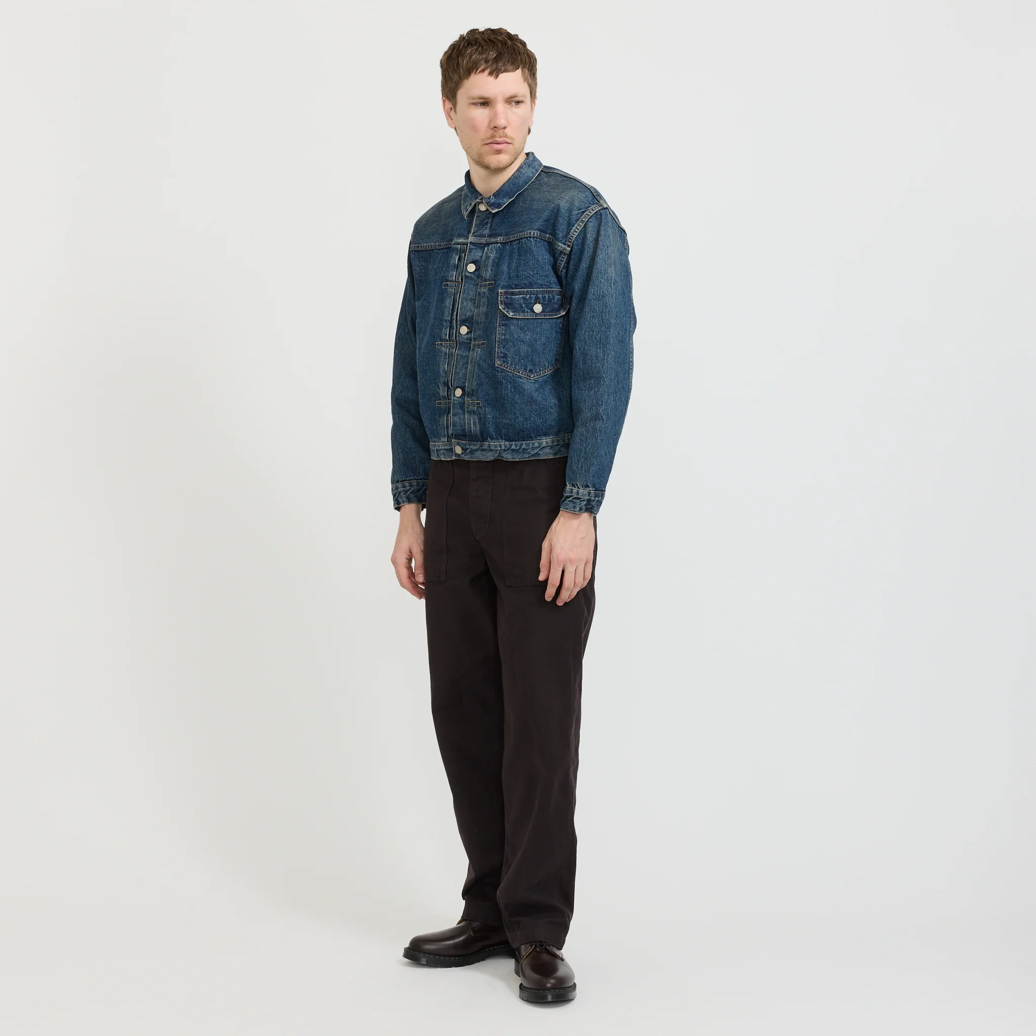 Type 1 40's Pleated Front Jacket Used Wash - Image 9