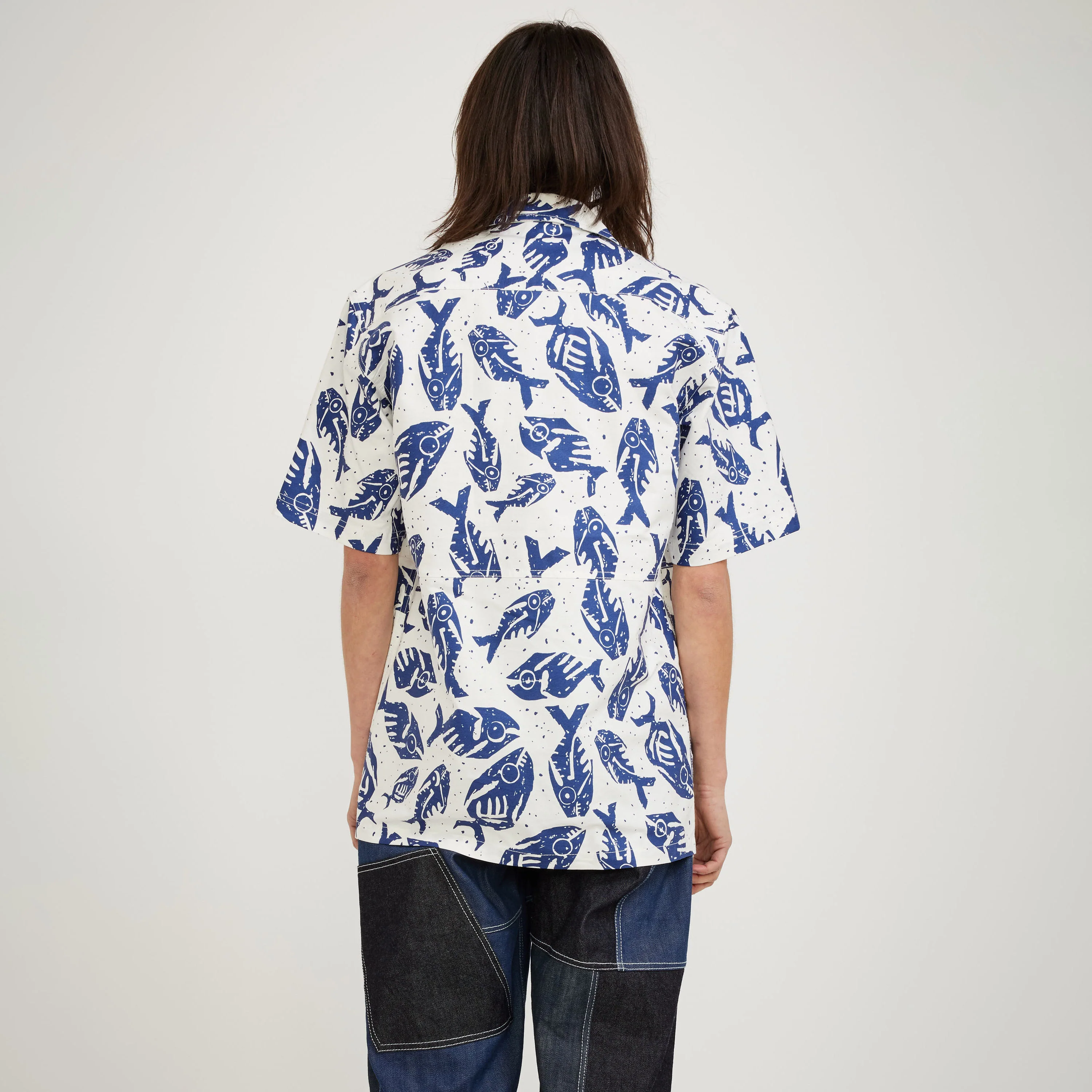 Unisex Rec Shirt Navy/White - Image 3