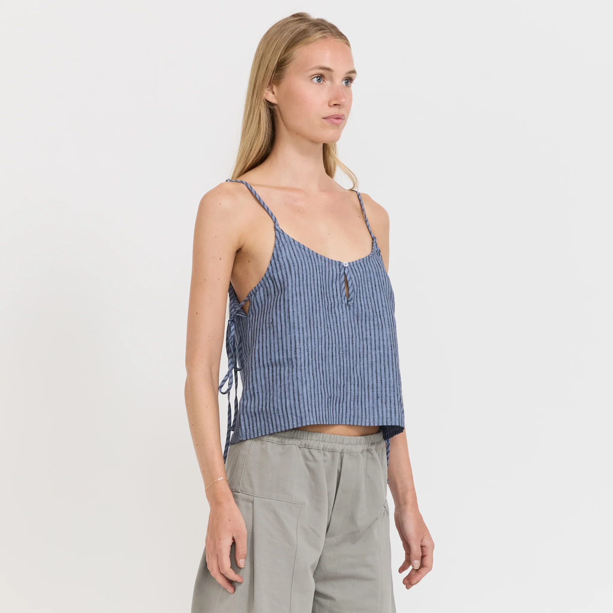 V-Neck Cami Azure Stripe - Image 3