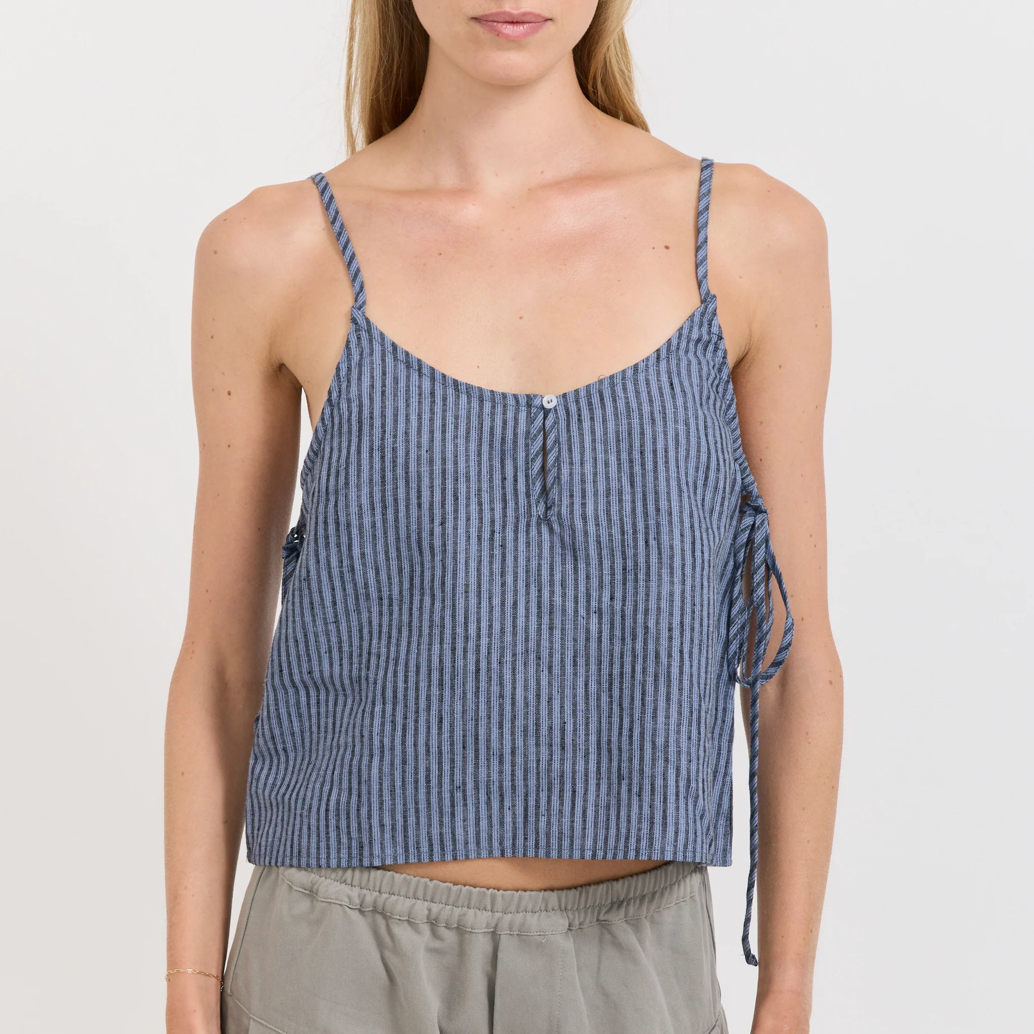 V-Neck Cami Azure Stripe - Image 5