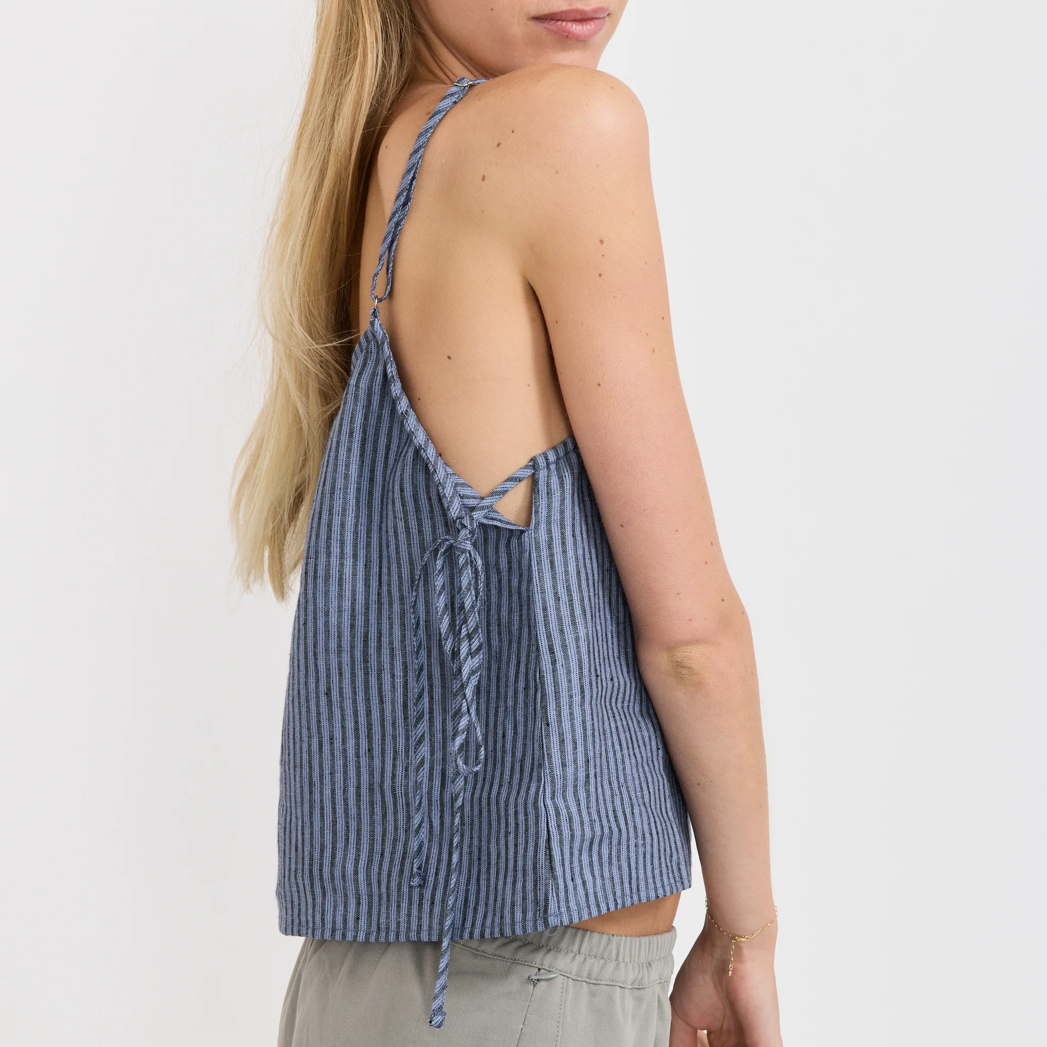 V-Neck Cami Azure Stripe - Image 6