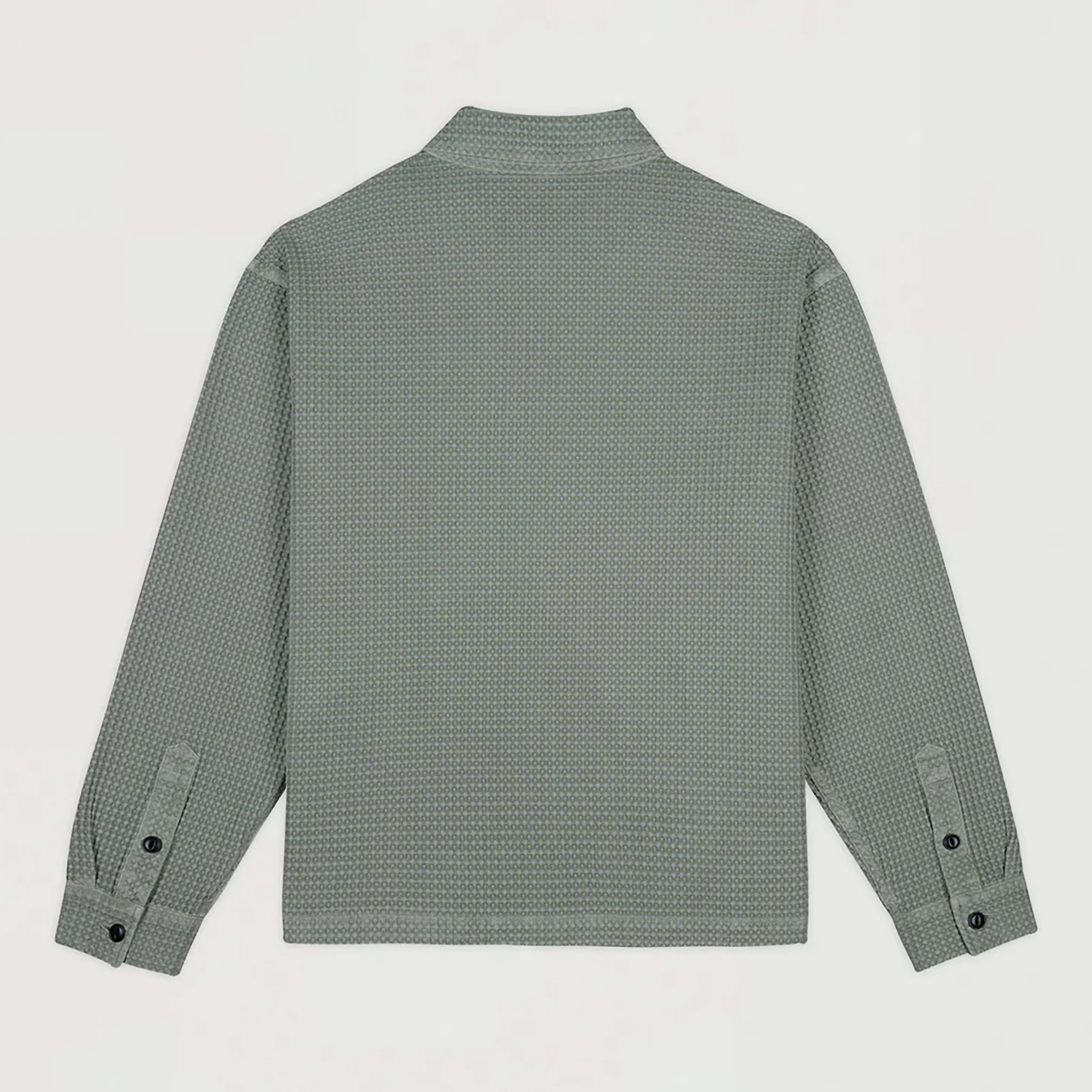 Waffle Button Front Shirt Silver Pine - Image 12