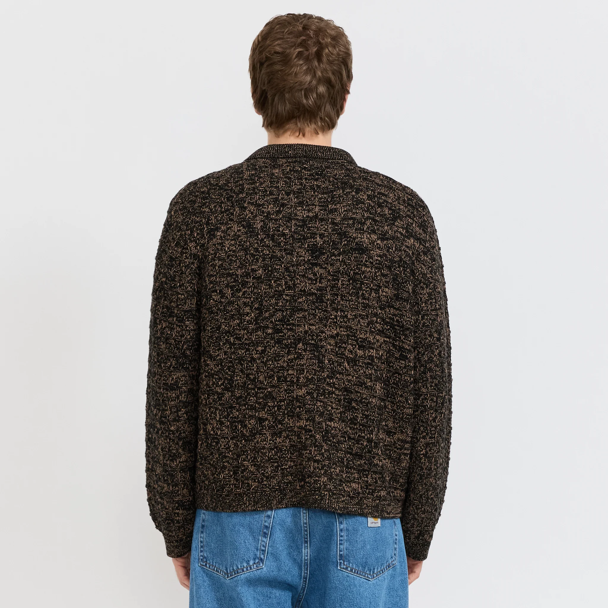 Waffle Pullover Sweater Charcoal - Image 4