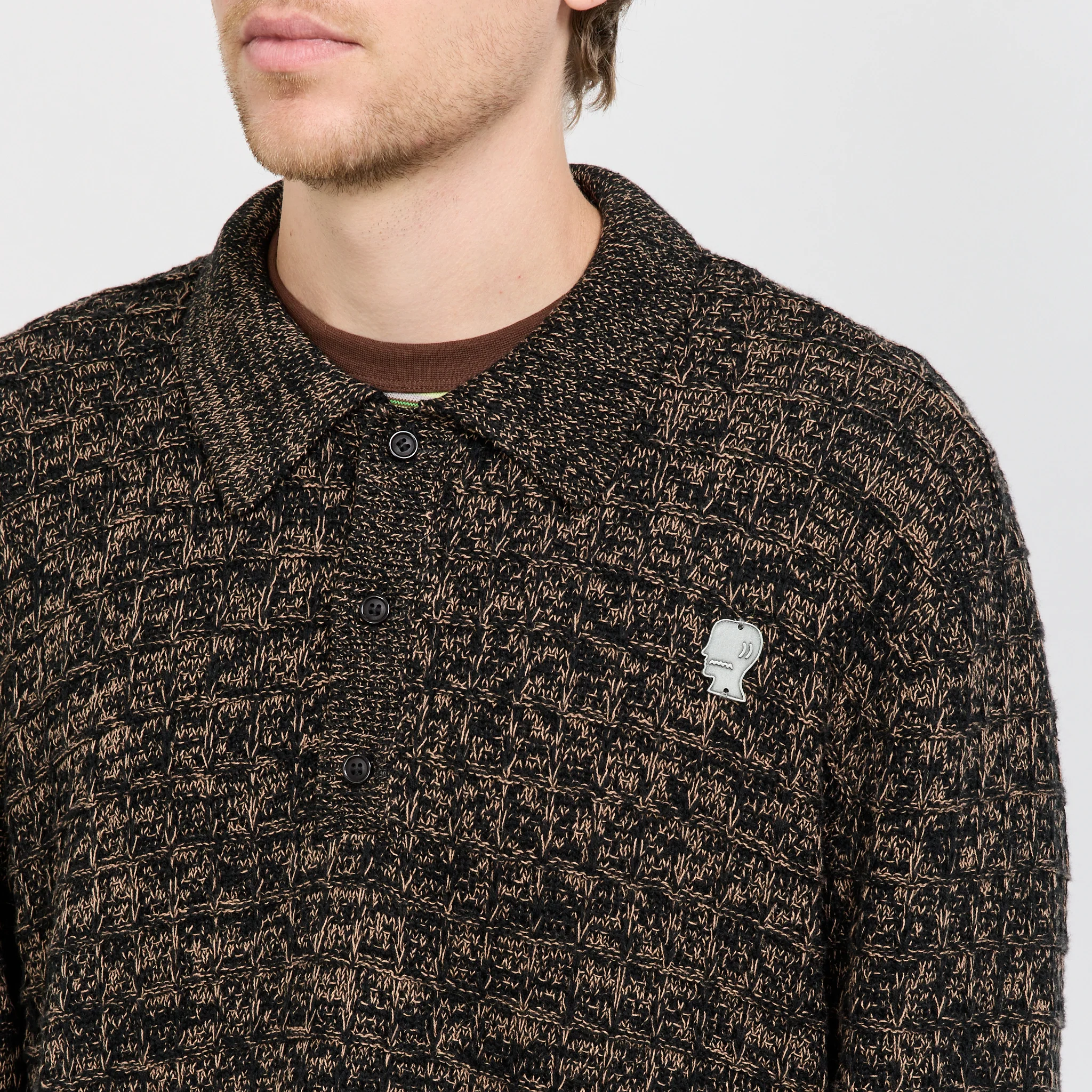 Waffle Pullover Sweater Charcoal - Image 6