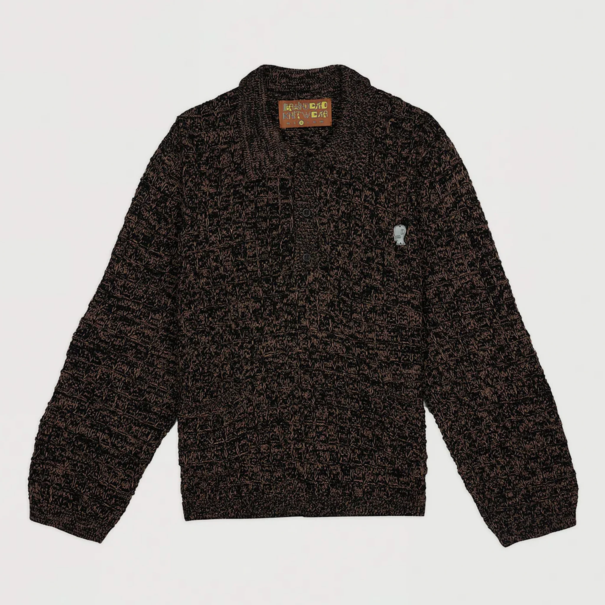 Waffle Pullover Sweater Charcoal - Image 9