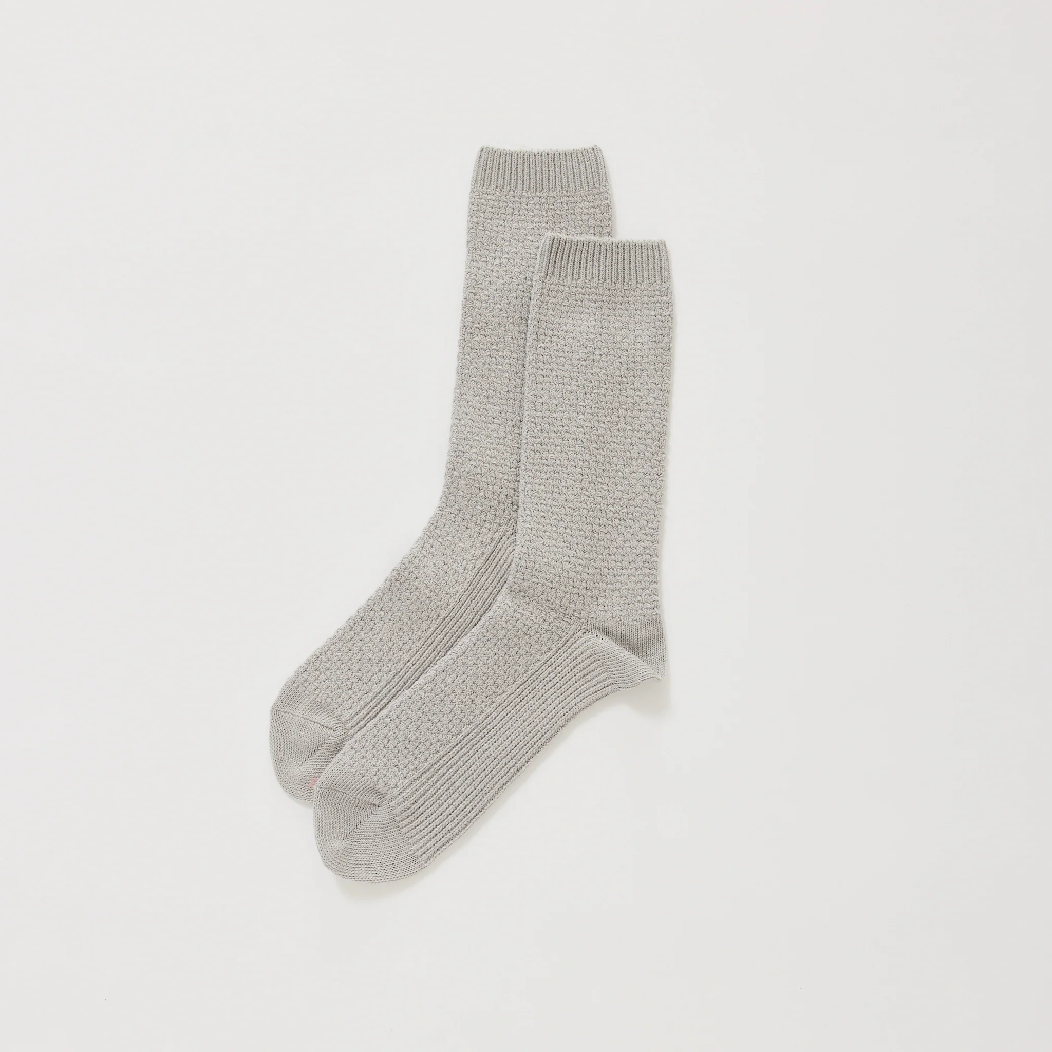 Waffle Sock Silver Grey