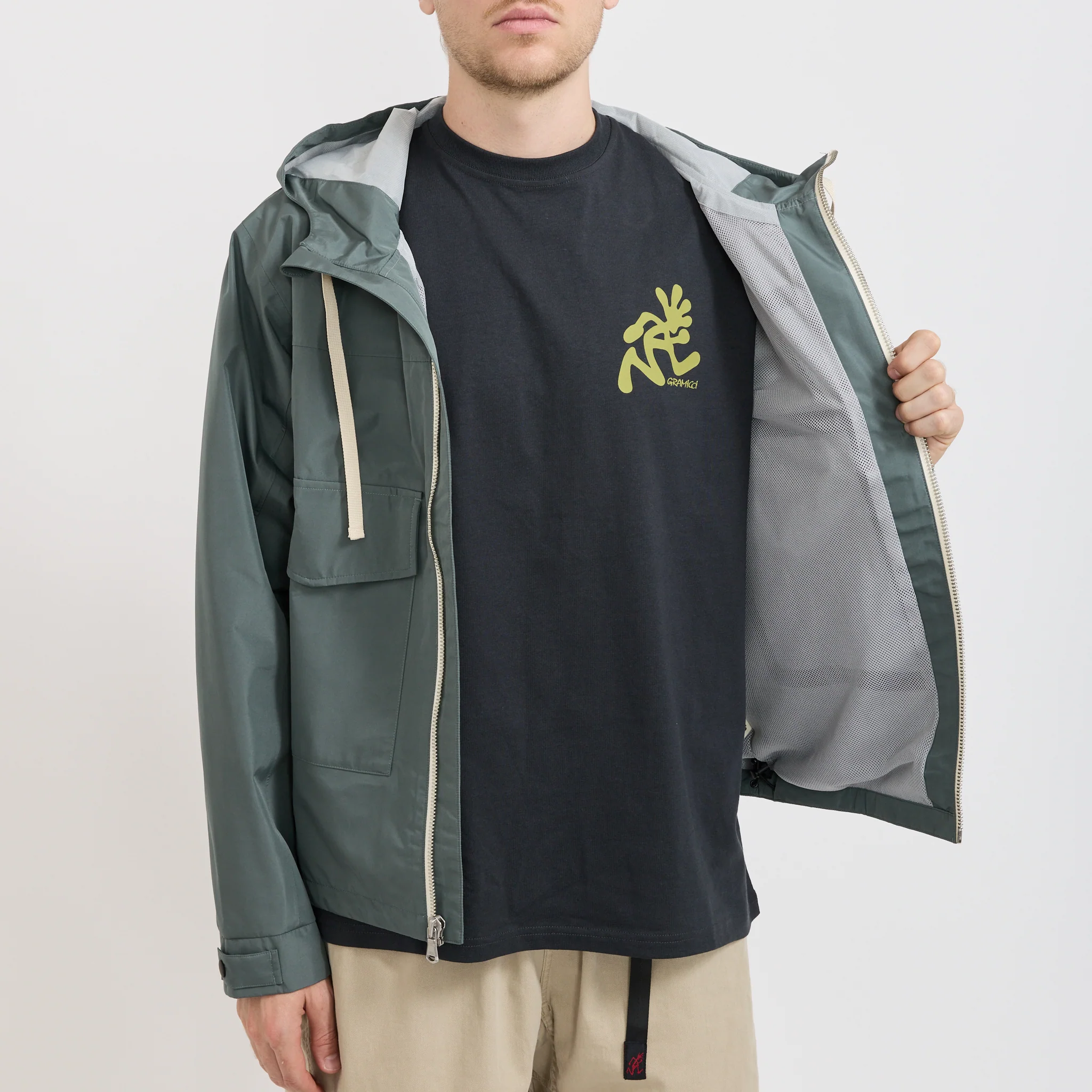 Water Proof Hooded Jacket Green - Image 7