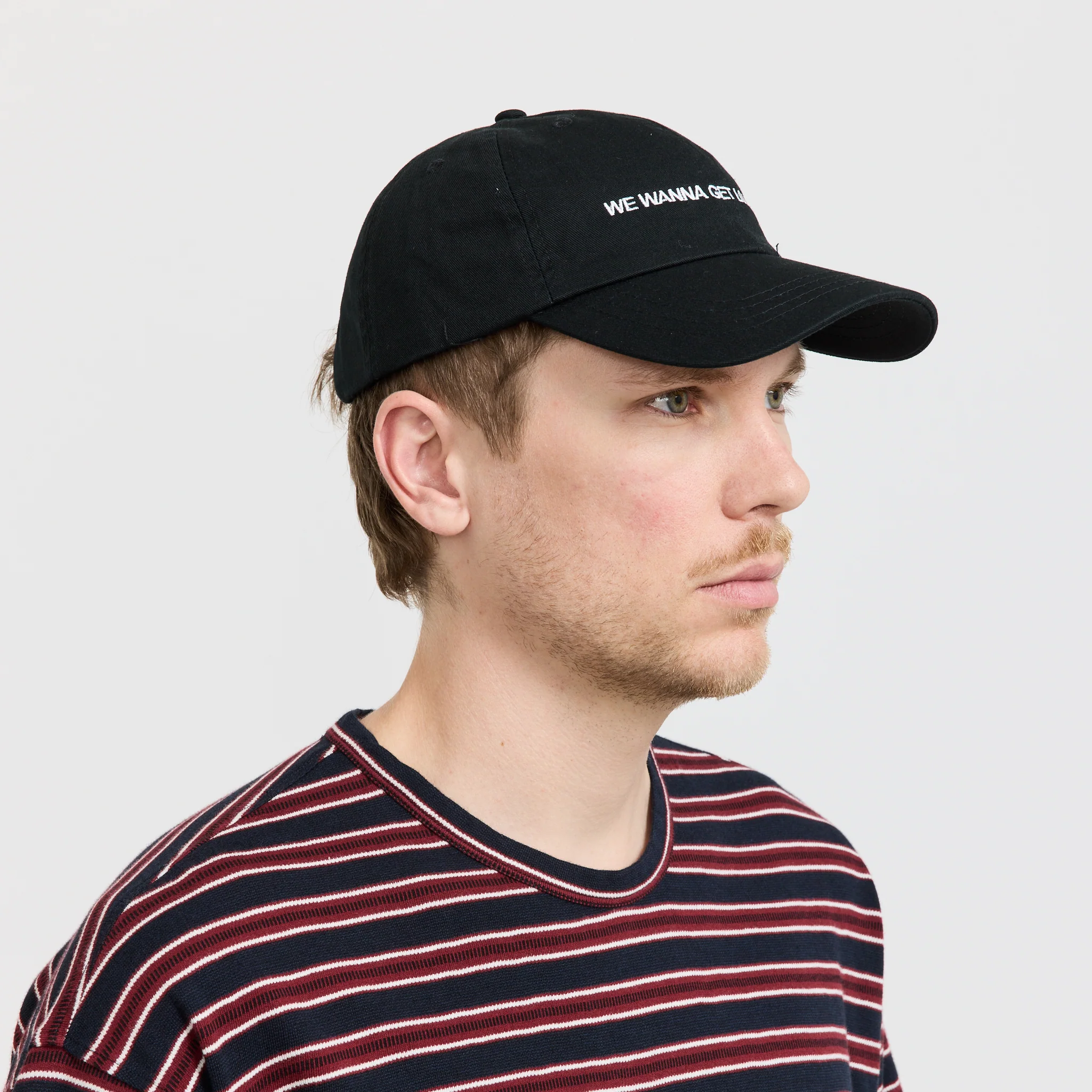 We Wanna Get Loaded Embroidered Cap Black - Image 3