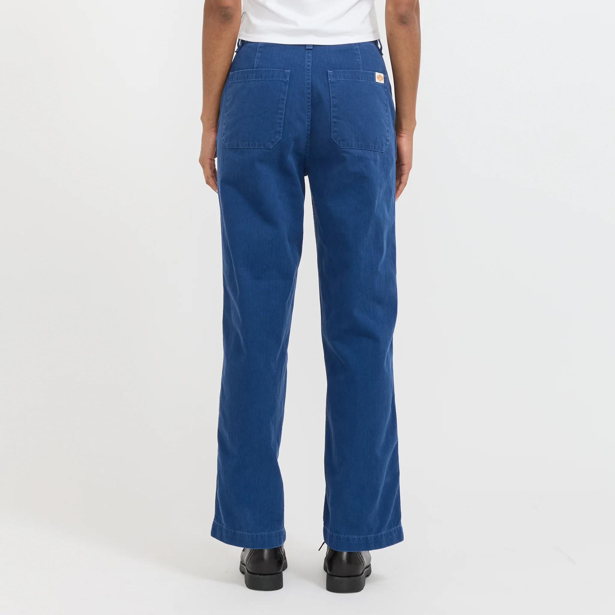 Wendy Herringbone Denim Pants Blue - Image 4