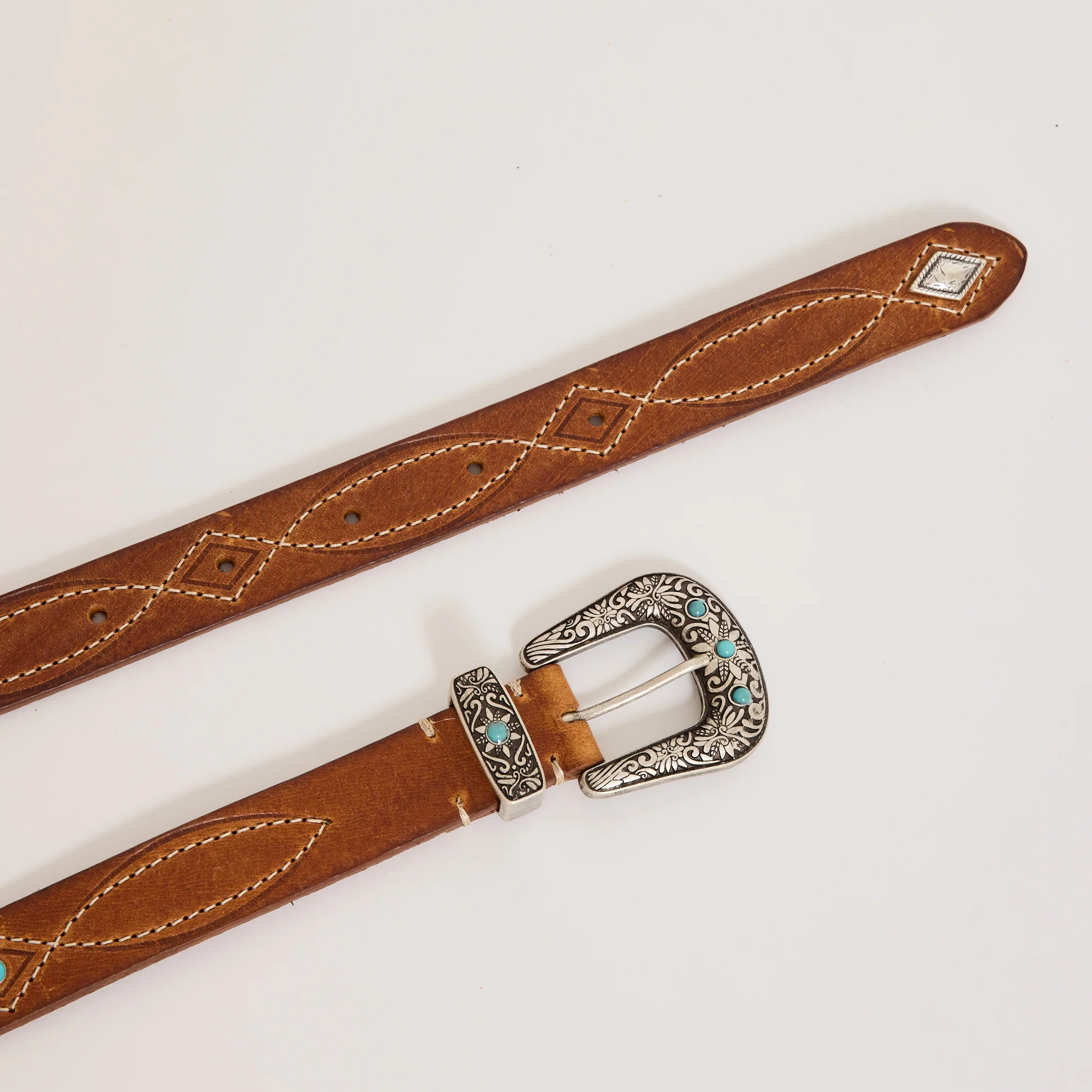 Western Embellished Belt Toffee Brown - Image 2