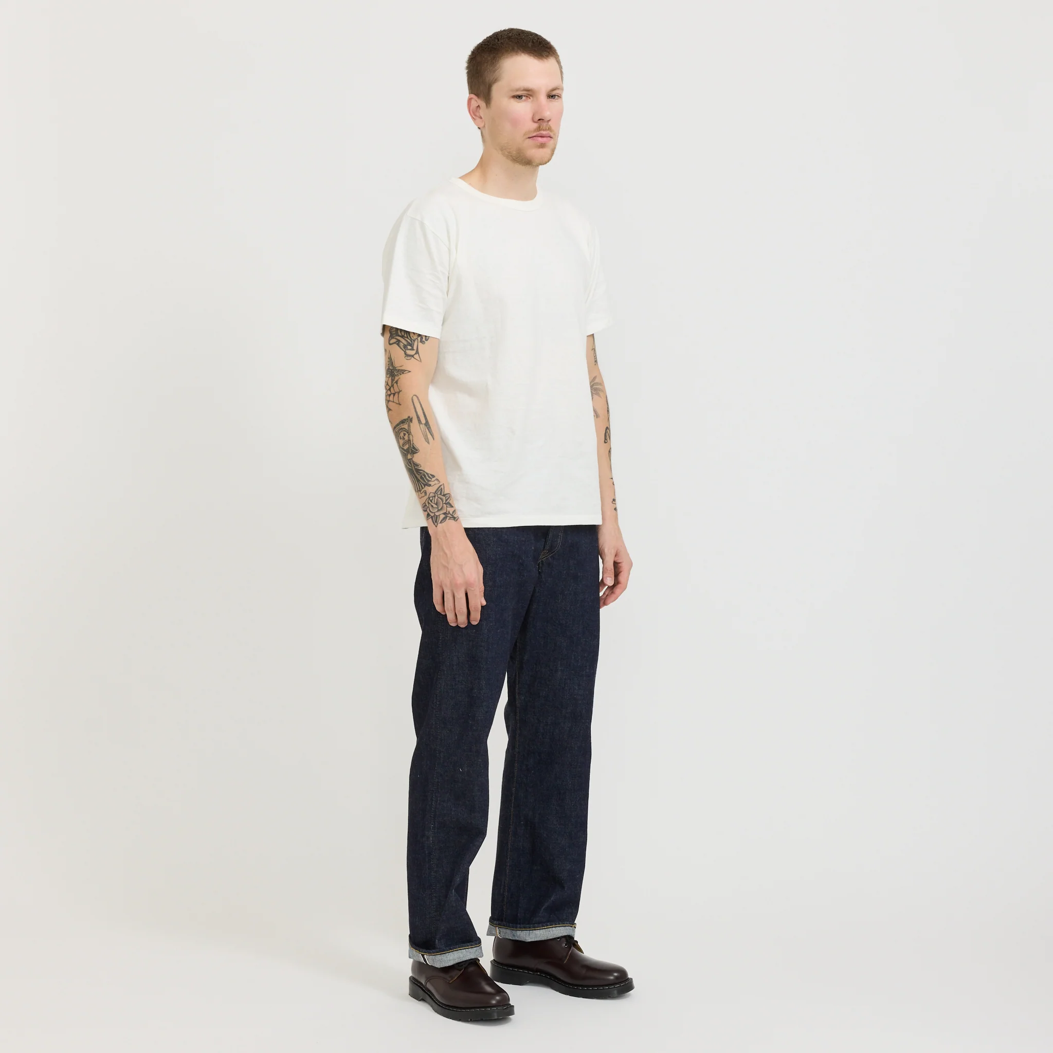 Wide Denim Pants Indigo Blue - Image 2