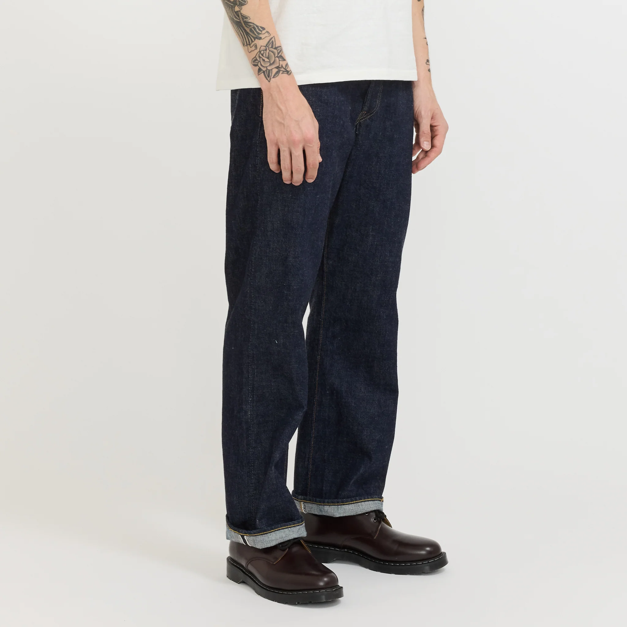 Wide Denim Pants Indigo Blue - Image 3