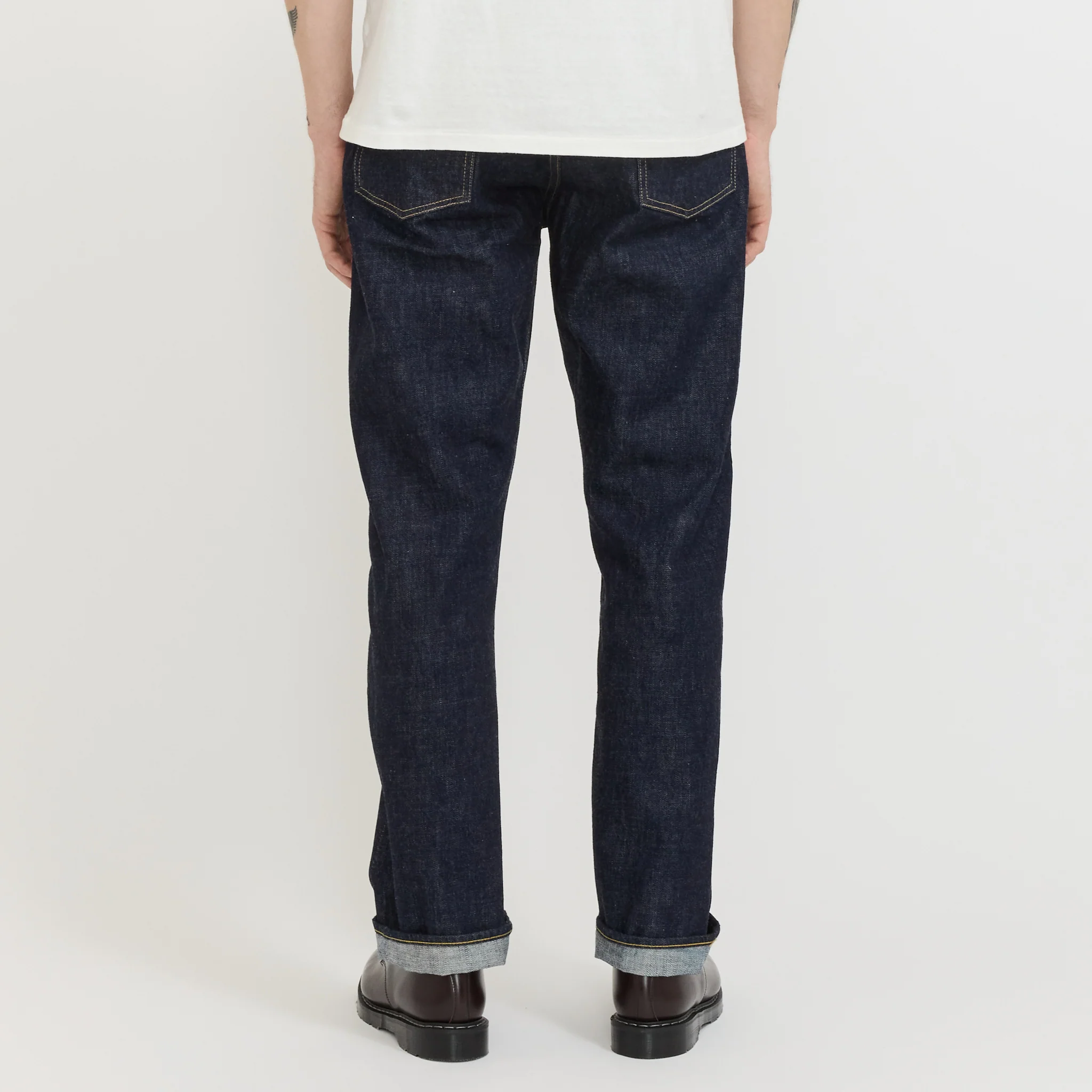 Wide Denim Pants Indigo Blue - Image 4
