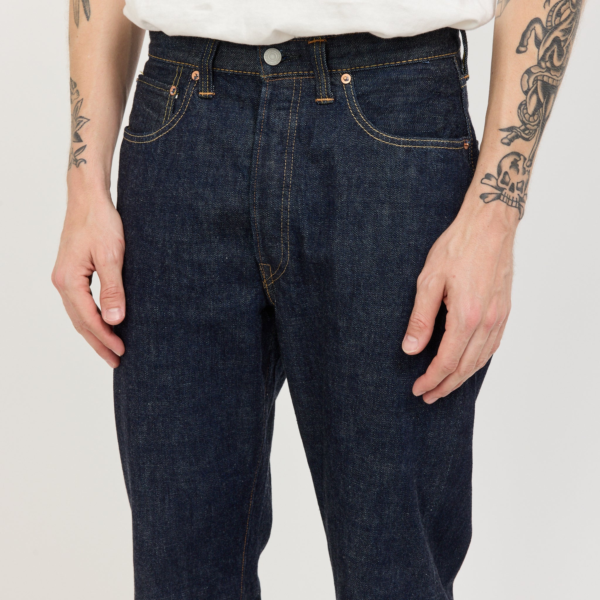 Wide Denim Pants Indigo Blue - Image 5