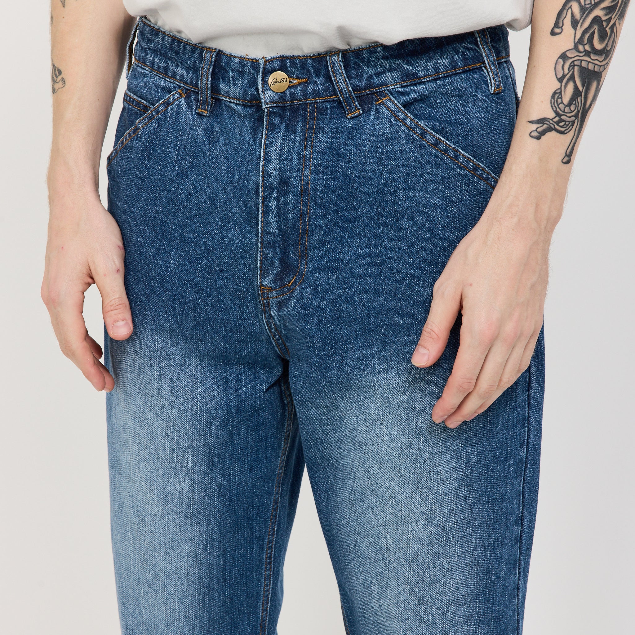 Witness Denim Jeans Mid Indigo Slub - Image 5