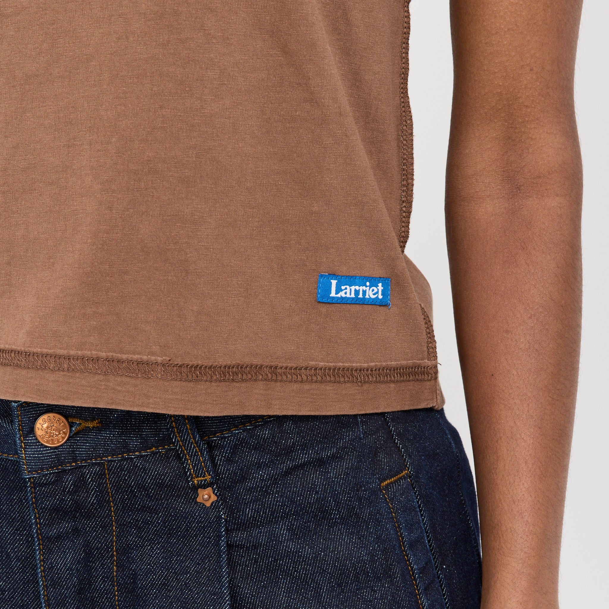 Womens Blind Tee Brown - Image 6