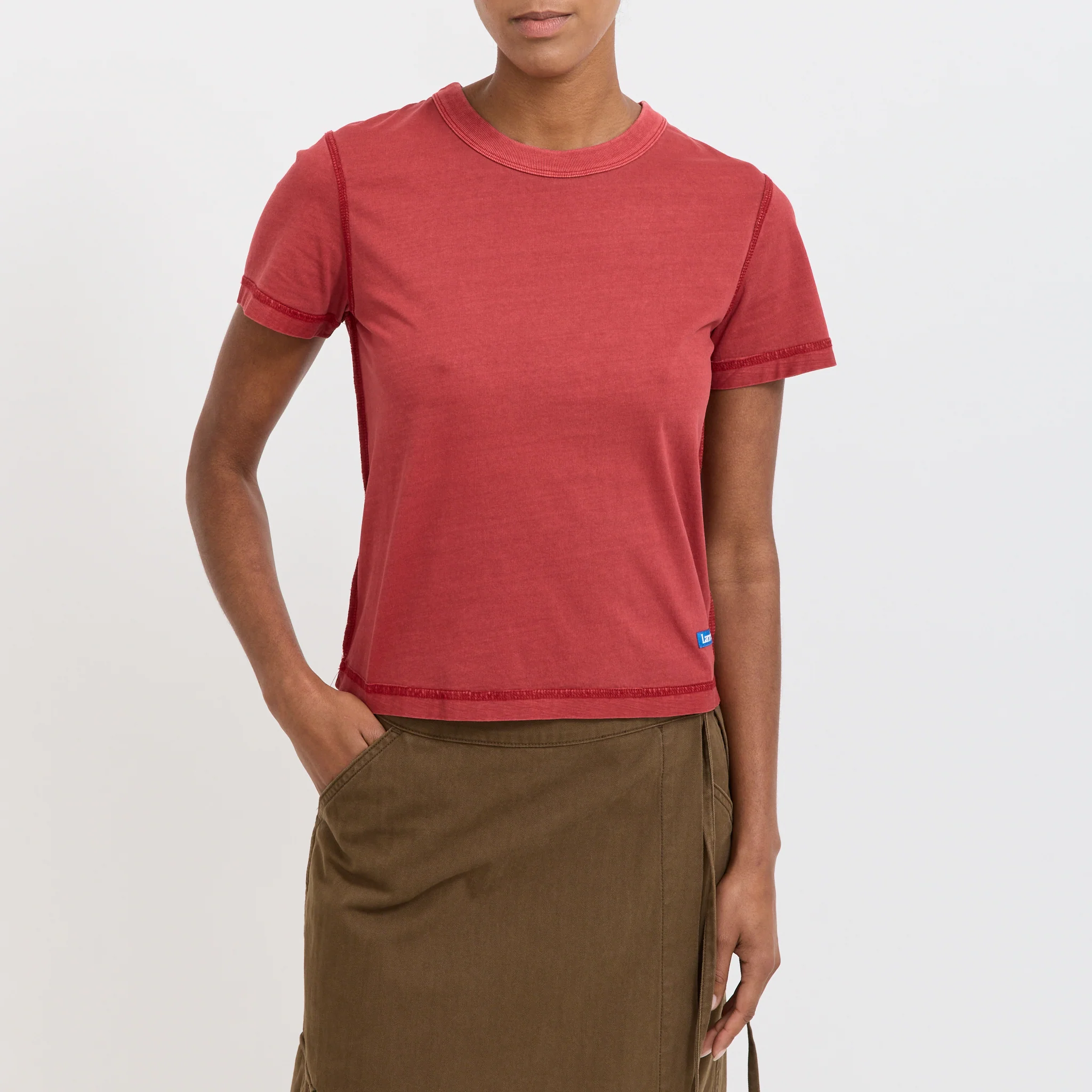 Womens Blind Tee Red - Image 5