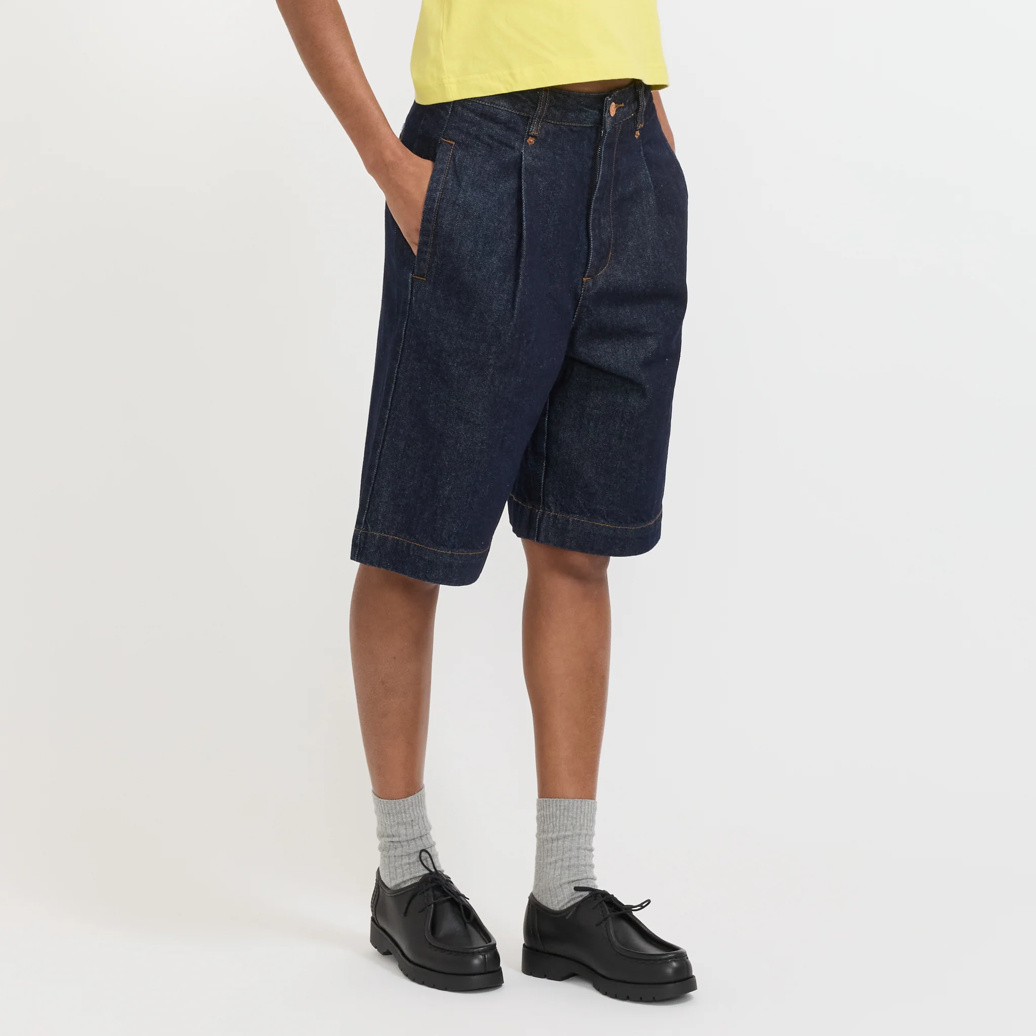 Womens Chino Short Indigo Denim - Image 3