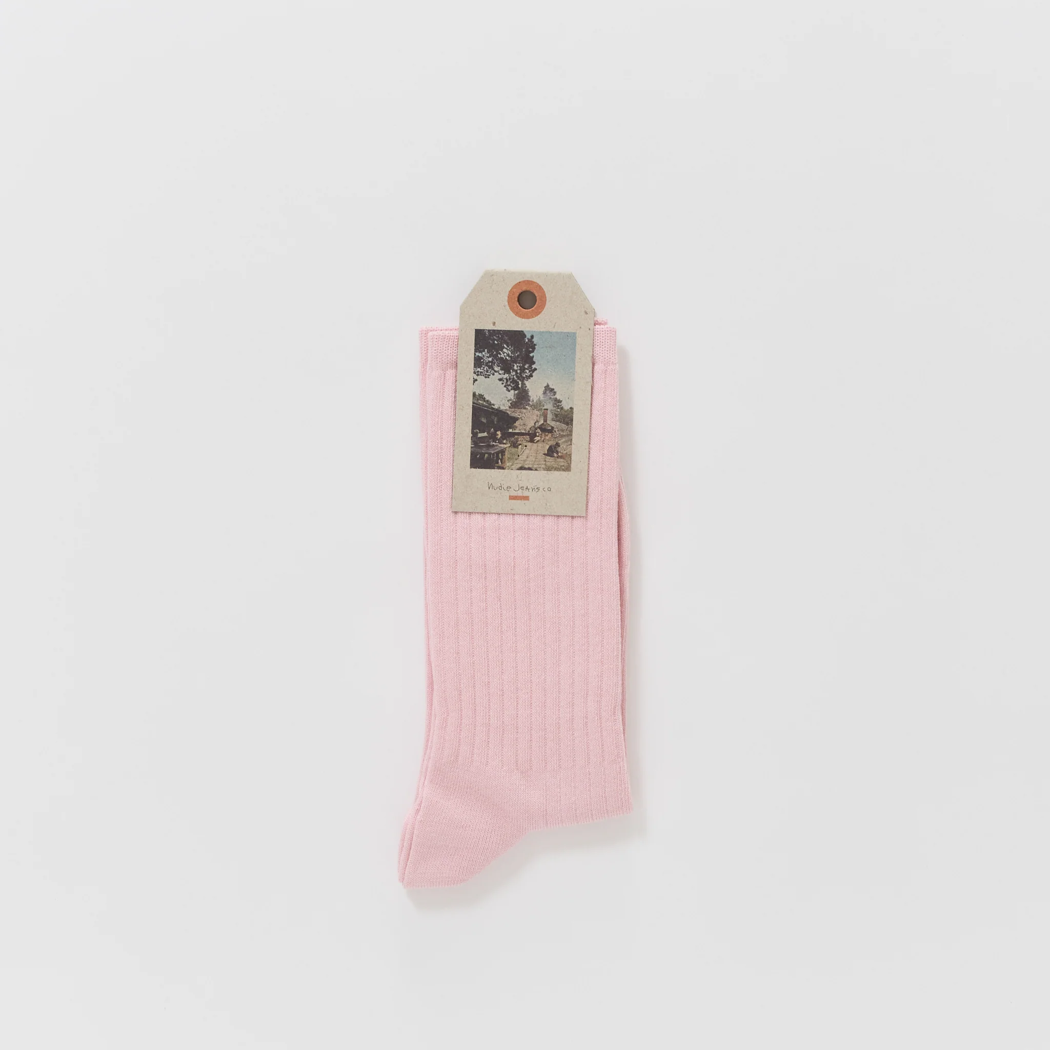 Women's Cotton Ribbed Socks Pink - Image 2