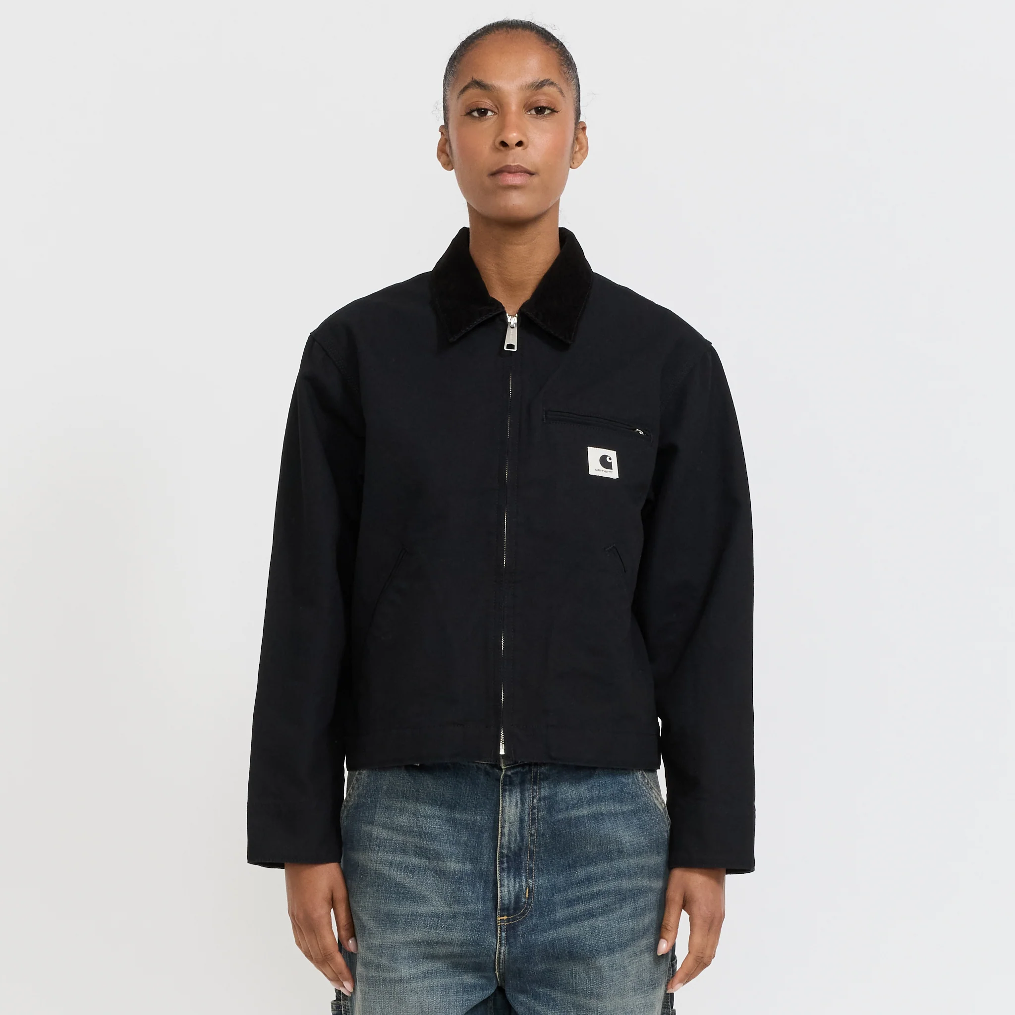Women's OG Detroit Jacket Black/Black Rinsed