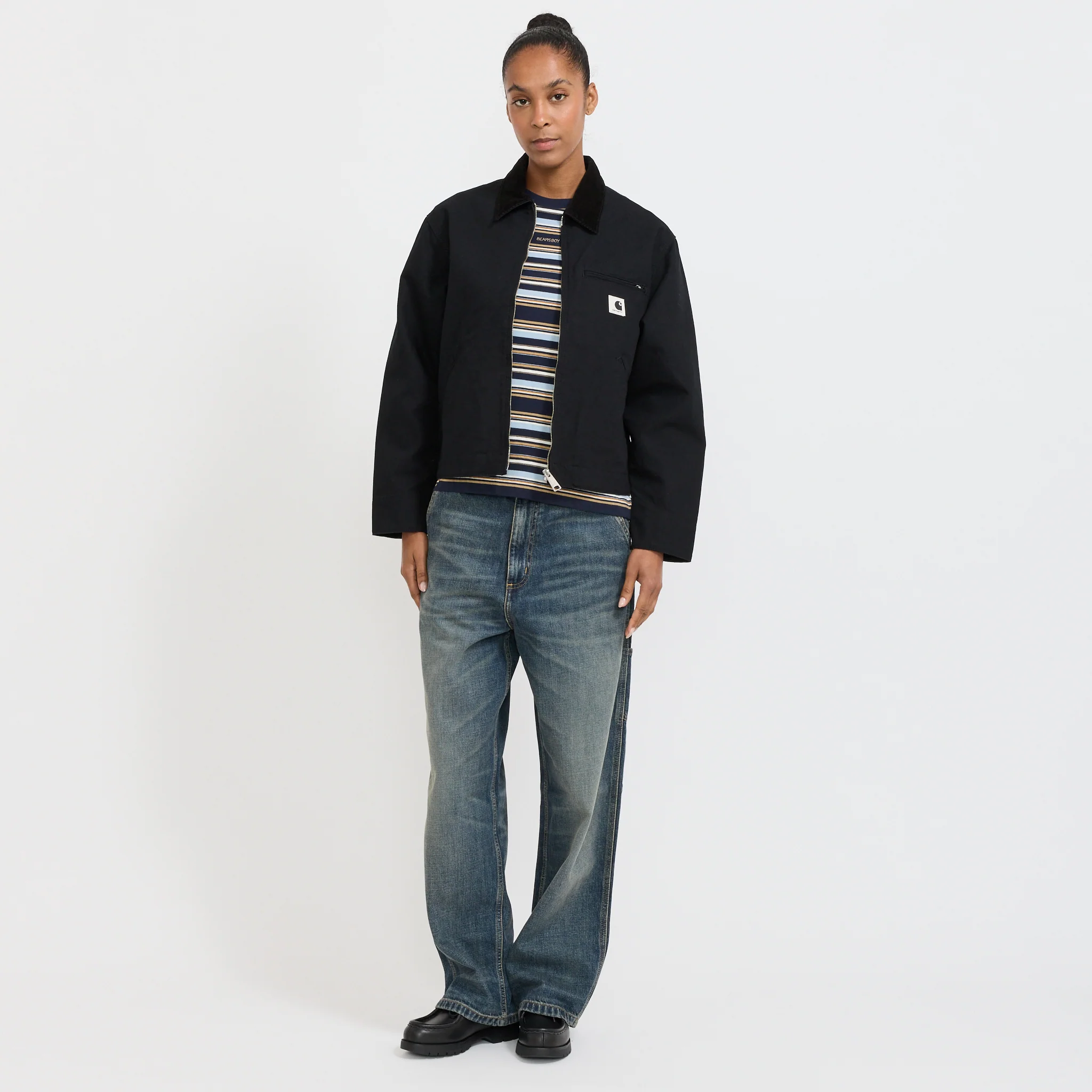 Women's OG Detroit Jacket Black/Black Rinsed - Image 2
