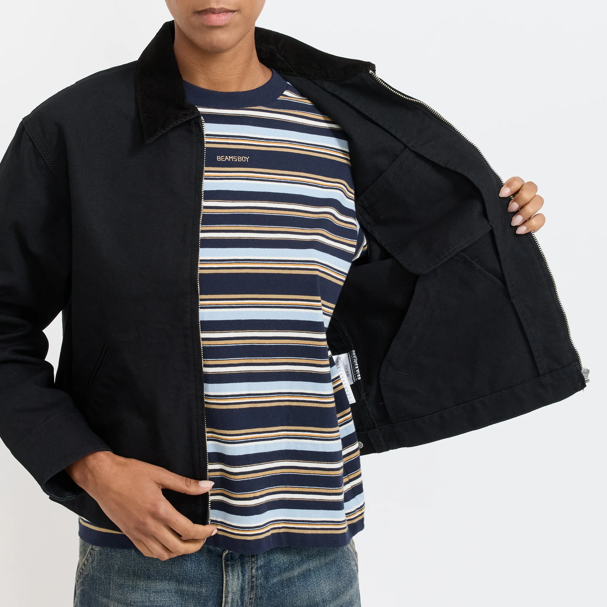 Women's OG Detroit Jacket Black/Black Rinsed - Image 6