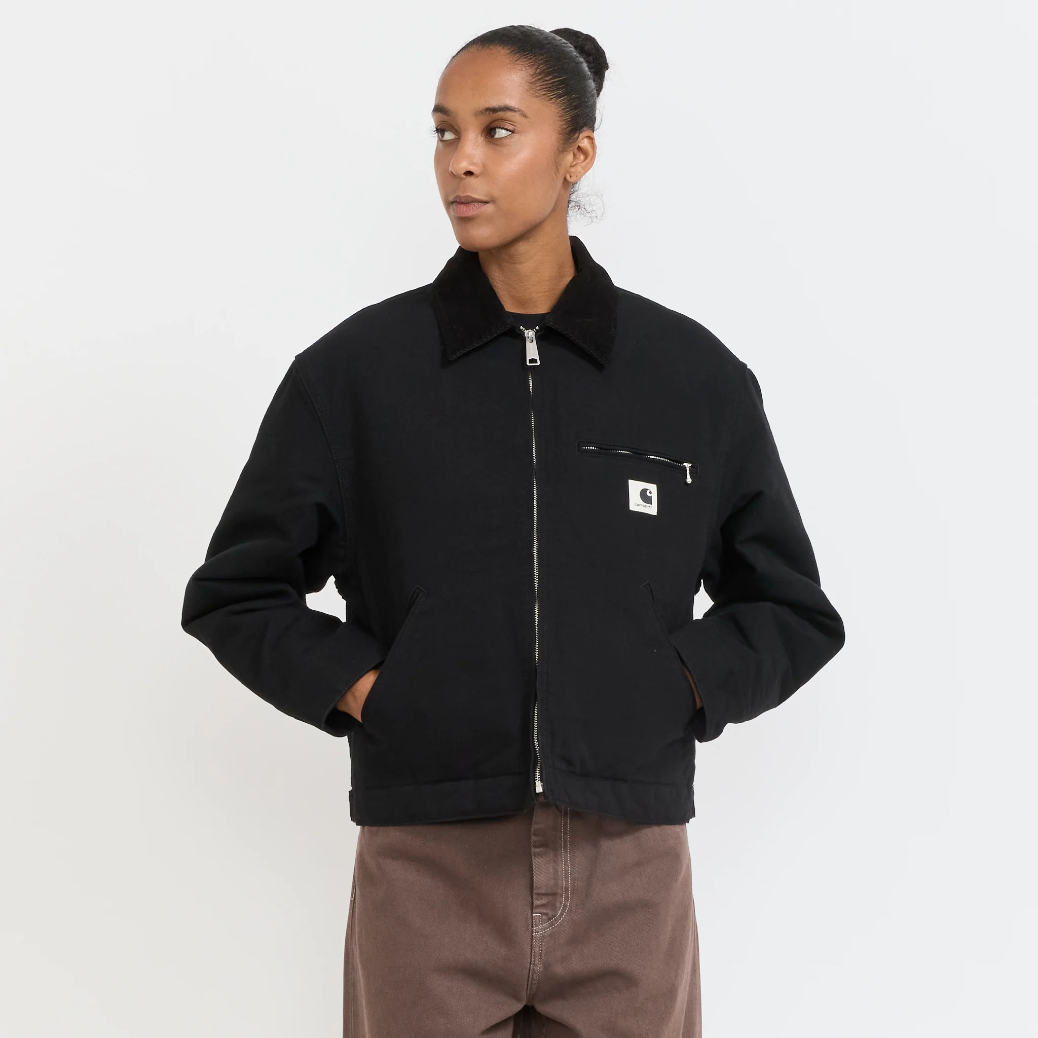 Women's OG Detroit Jacket Black/Black Rinsed Lined