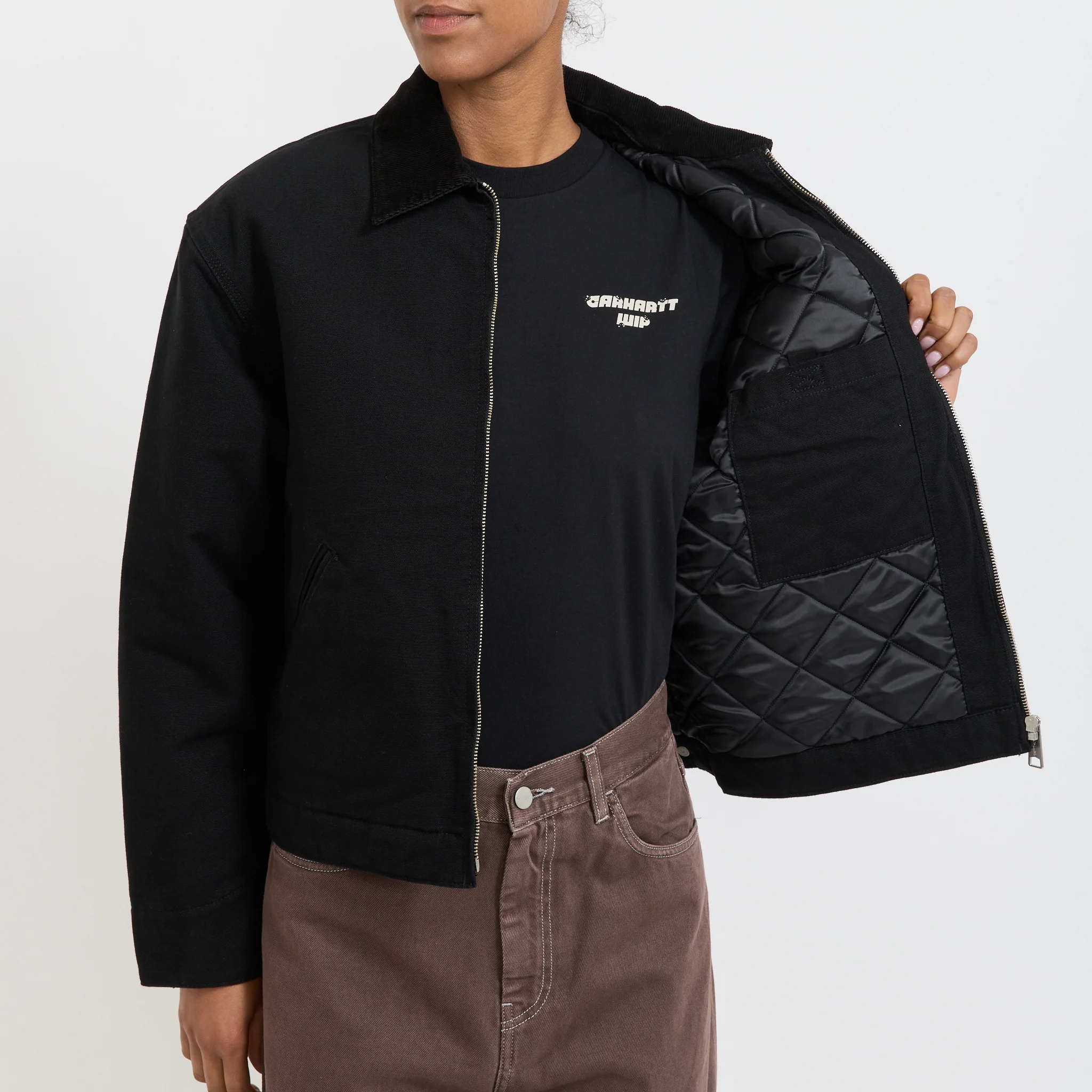 Women's OG Detroit Jacket Black/Black Rinsed Lined - Image 6
