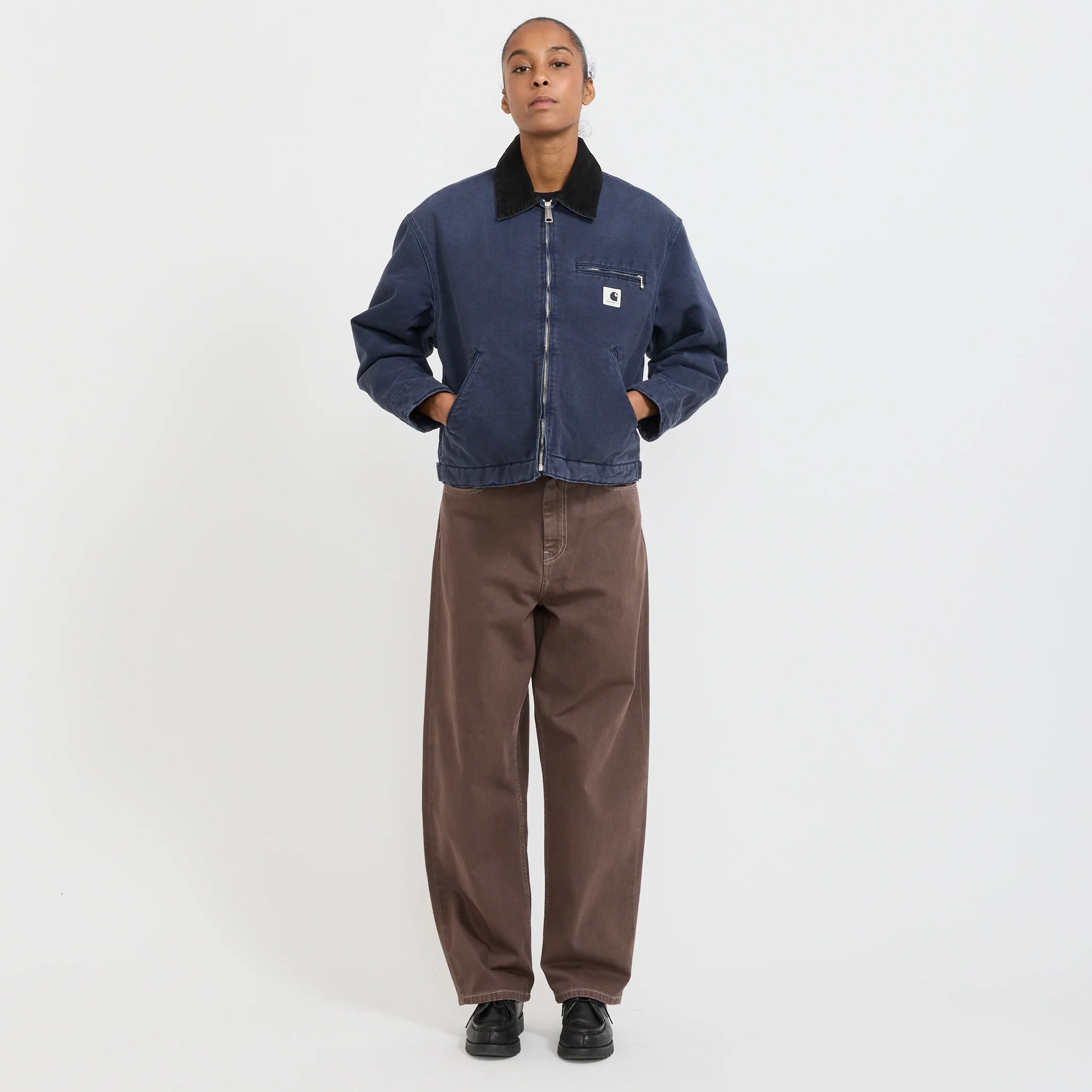 Women's OG Detroit Jacket Dark Navy/Black Stone Canvas - Image 2