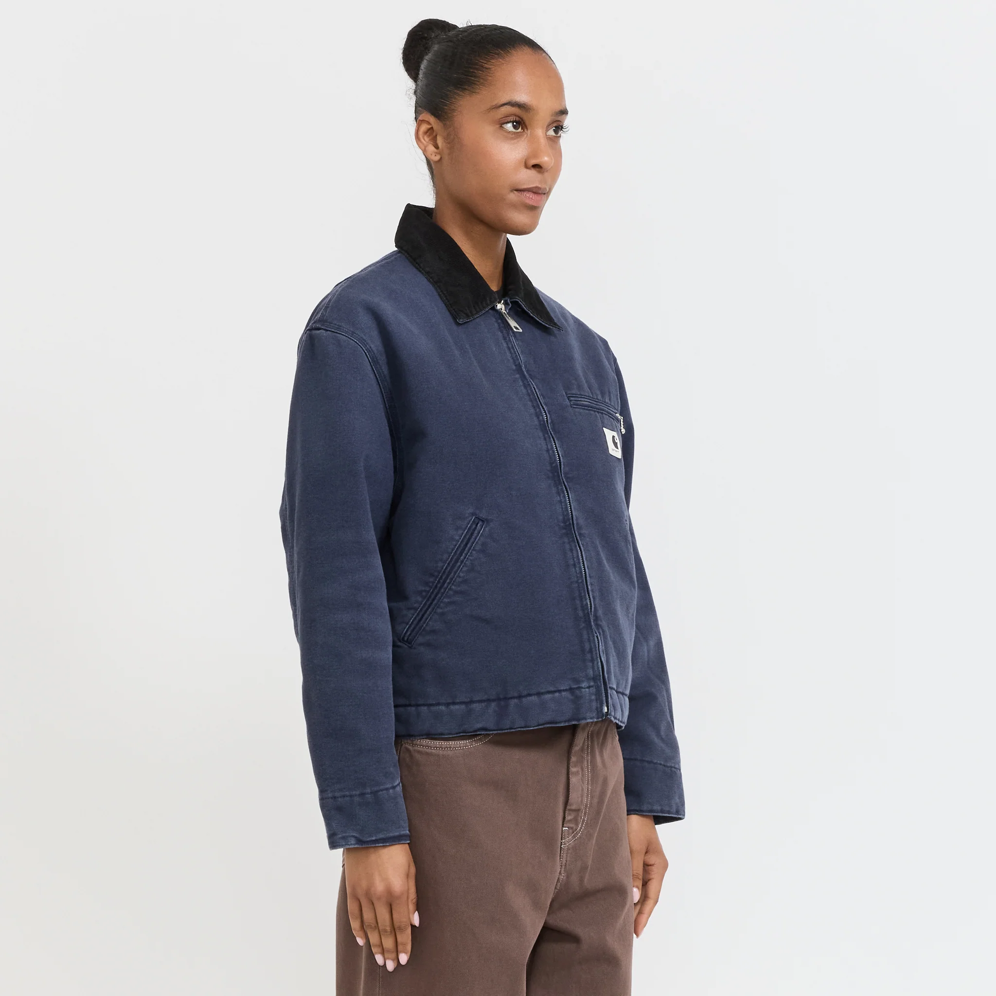 Women's OG Detroit Jacket Dark Navy/Black Stone Canvas - Image 3