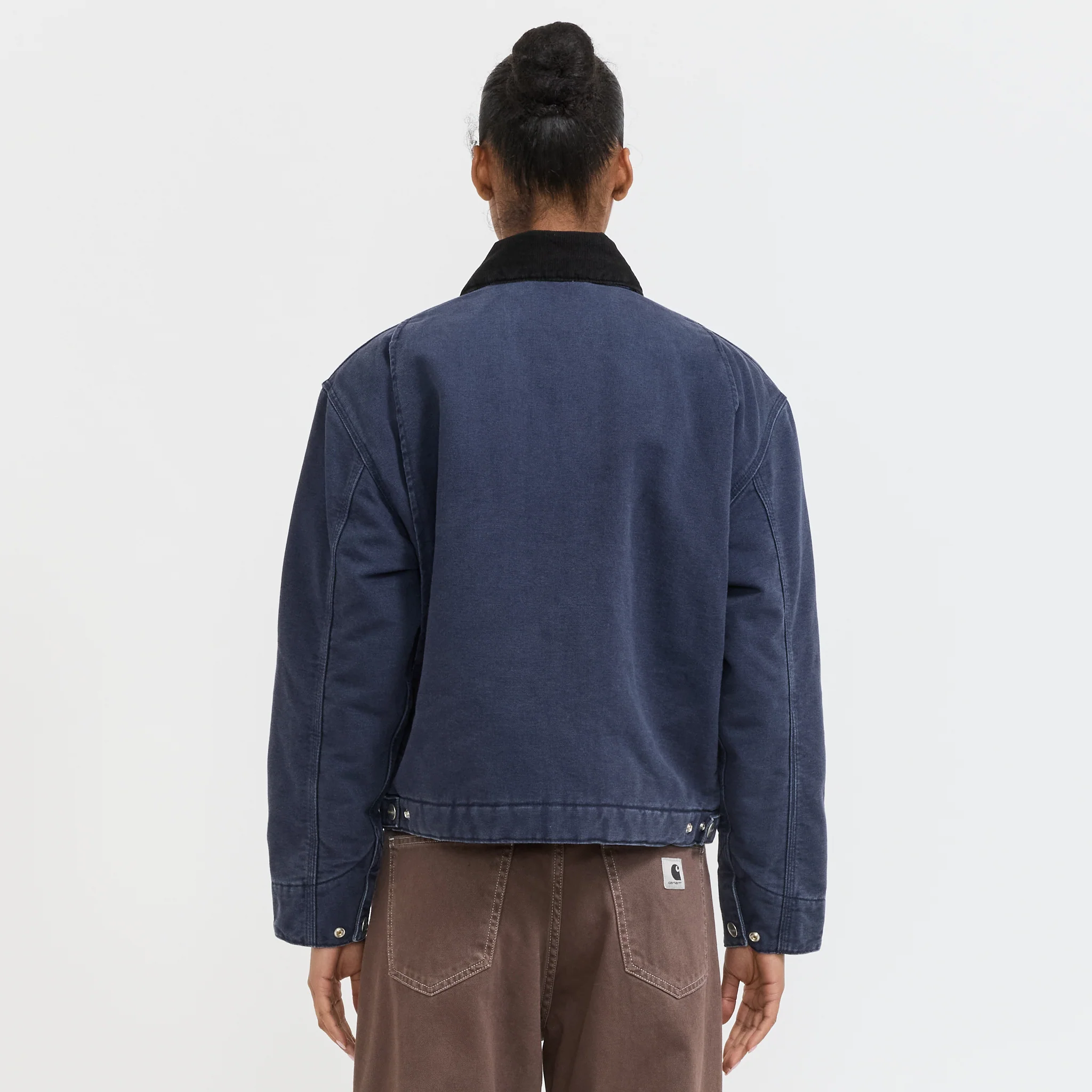 Women's OG Detroit Jacket Dark Navy/Black Stone Canvas - Image 4