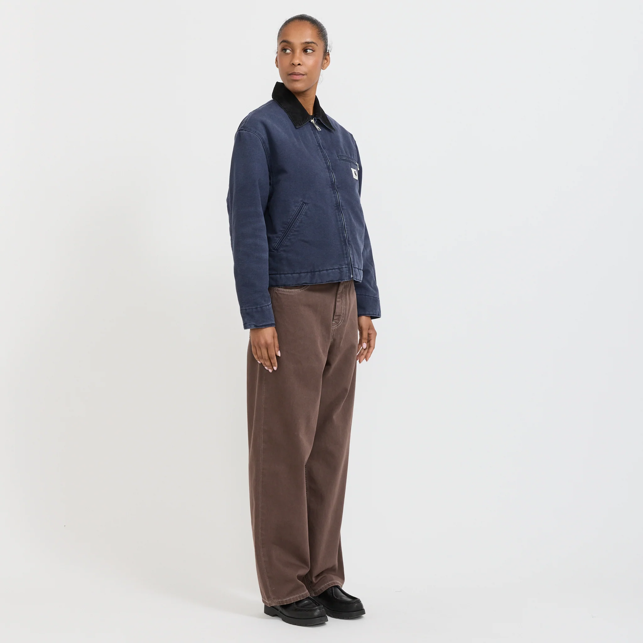 Women's OG Detroit Jacket Dark Navy/Black Stone Canvas - Image 7