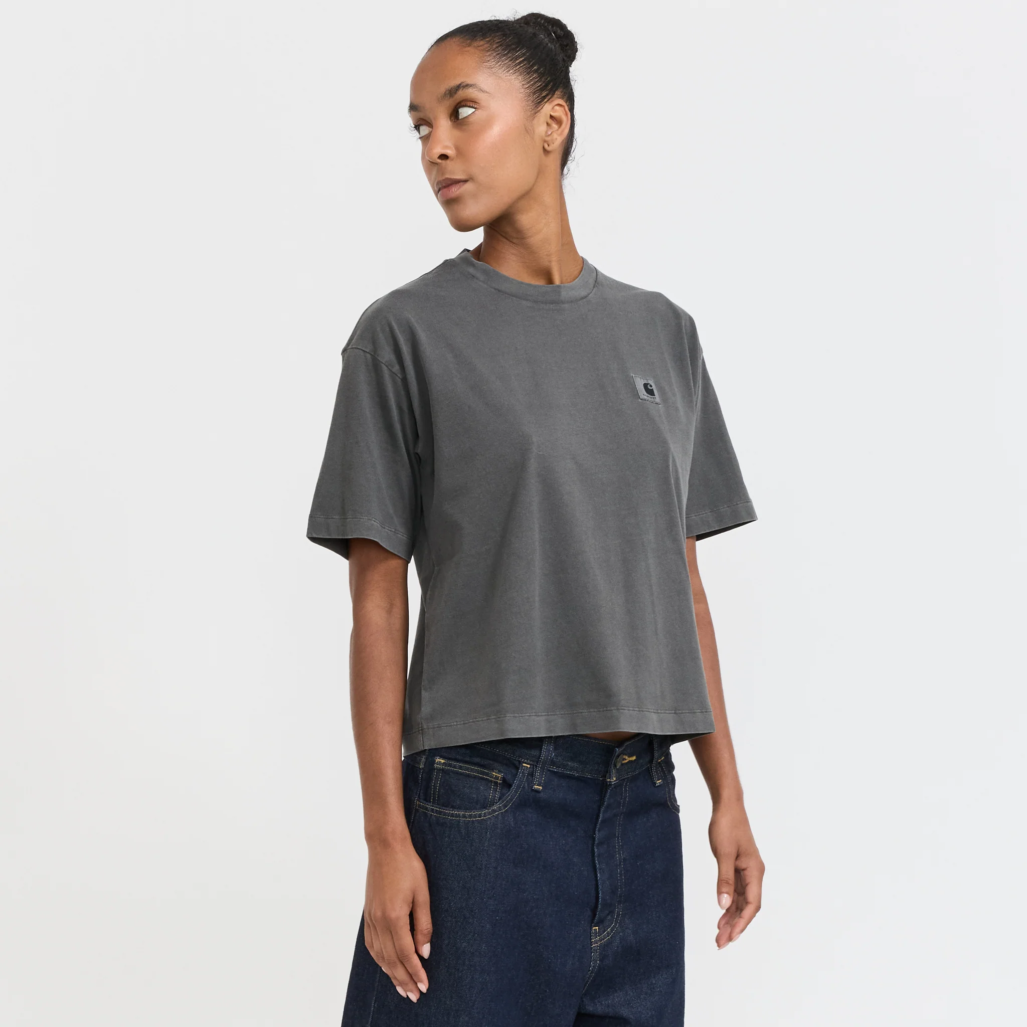Women's S/S Nelson T-Shirt Black Garment Dyed