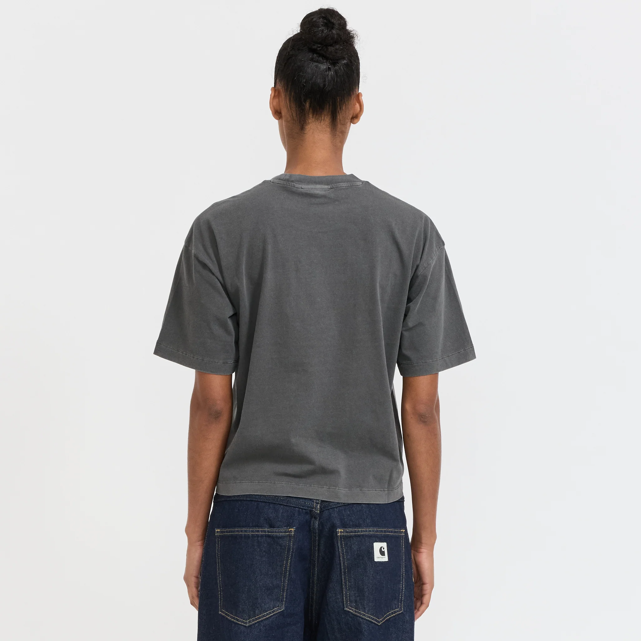 Women's S/S Nelson T-Shirt Black Garment Dyed - Image 4