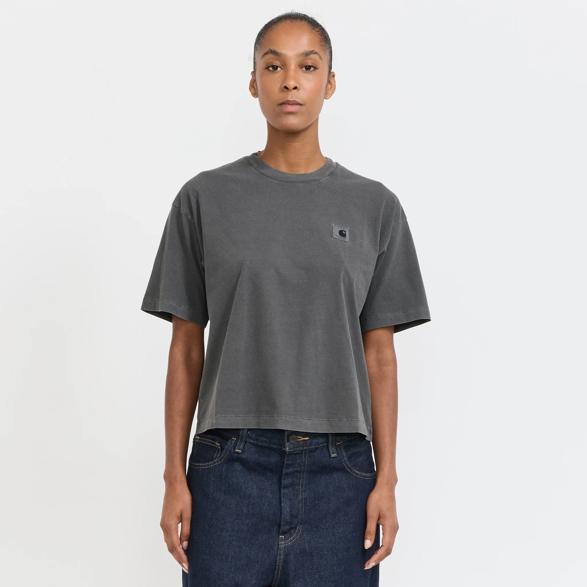 Women's S/S Nelson T-Shirt Black Garment Dyed - Image 6