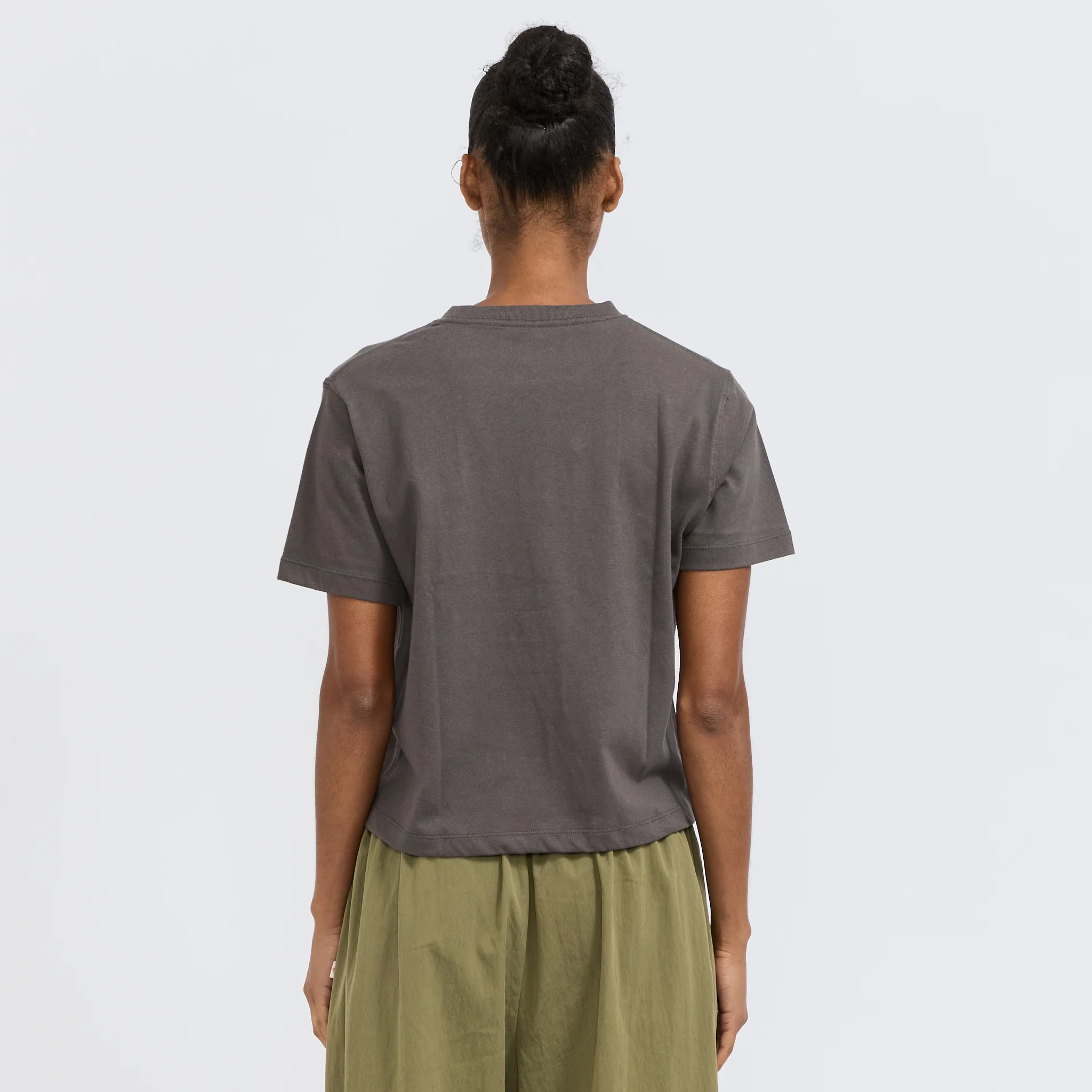 Womens Short T-Shirt Coal Grey - Image 4
