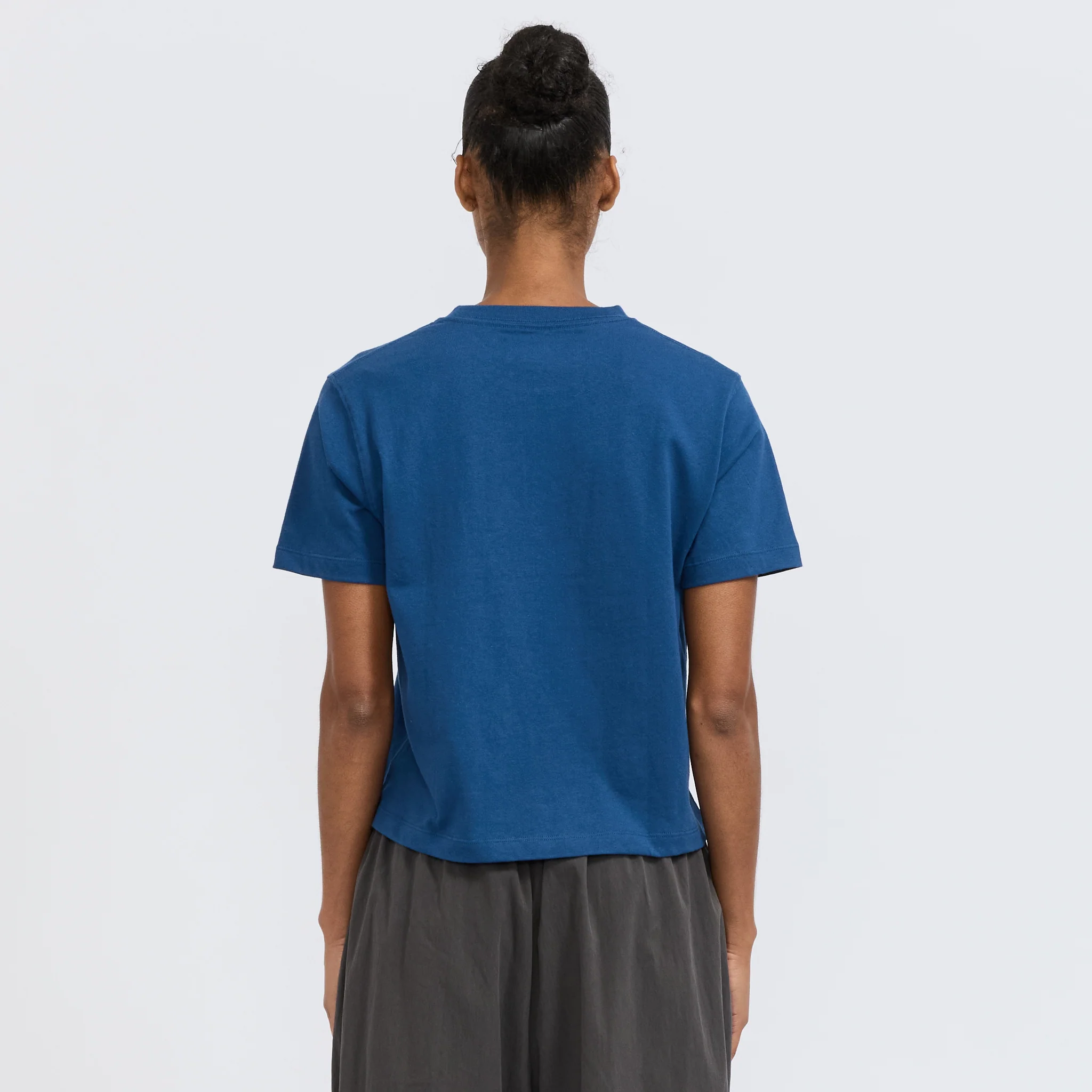 Womens Short T-Shirt Navy - Image 4