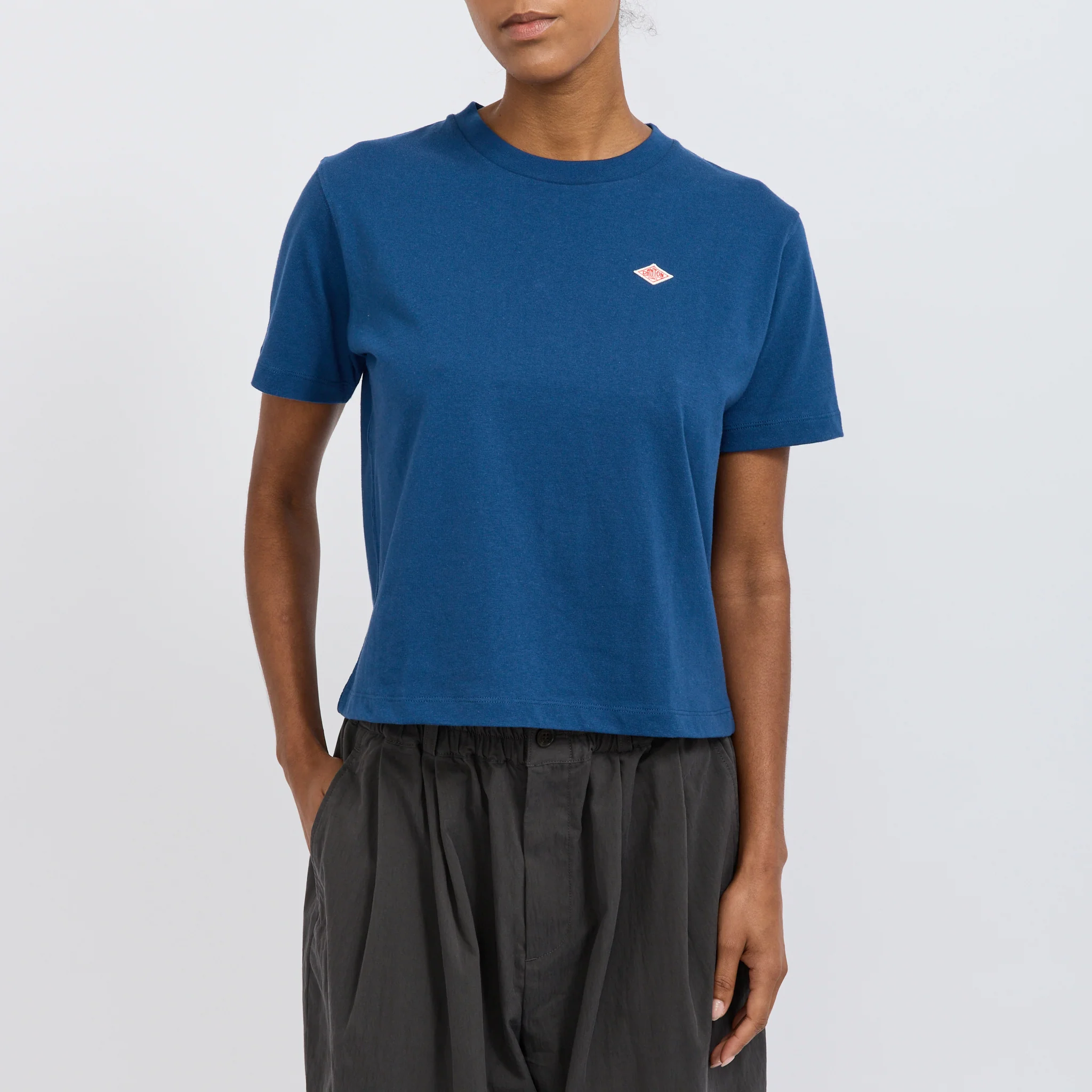 Womens Short T-Shirt Navy - Image 5