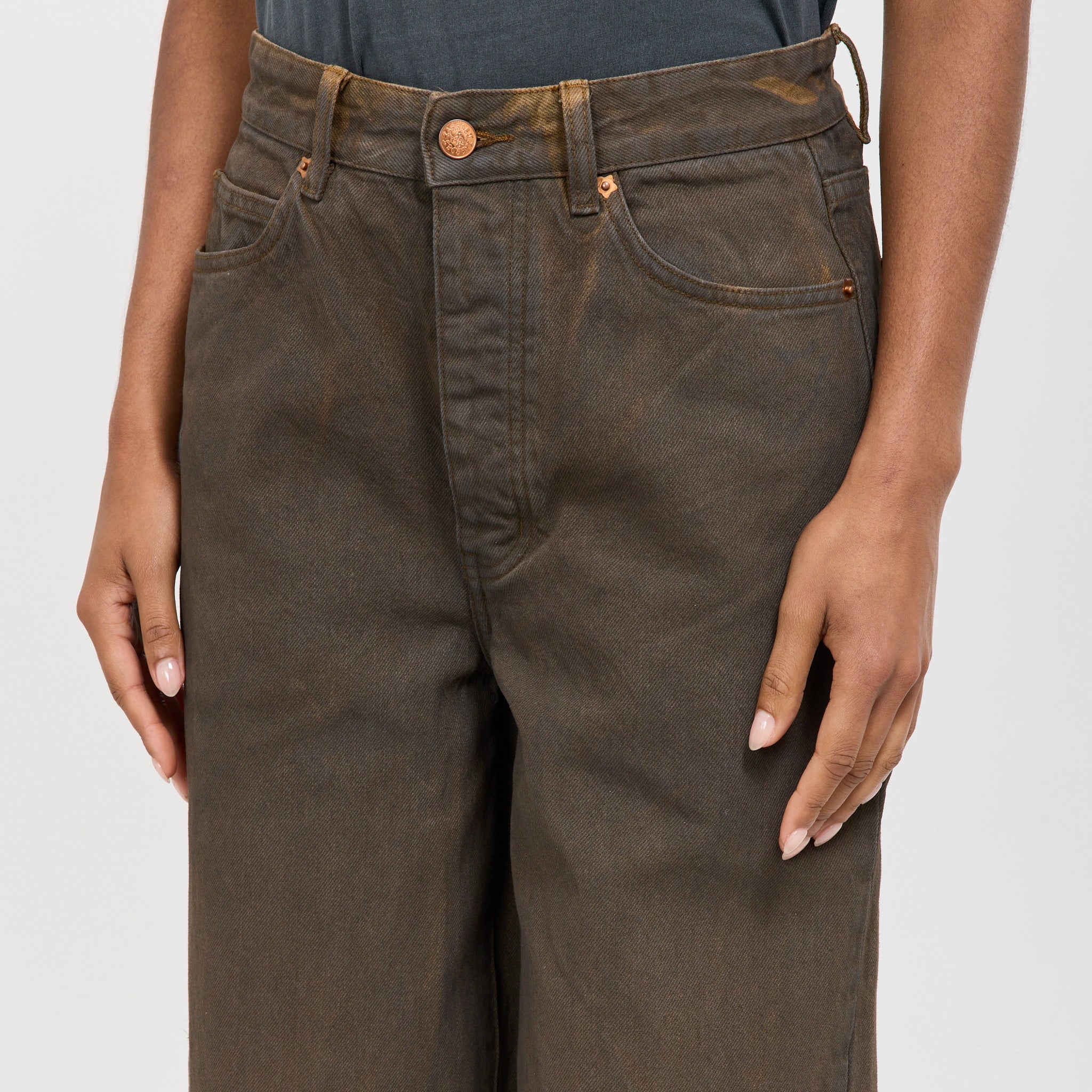 Womens Wale Jeans Mud Wash - Image 5