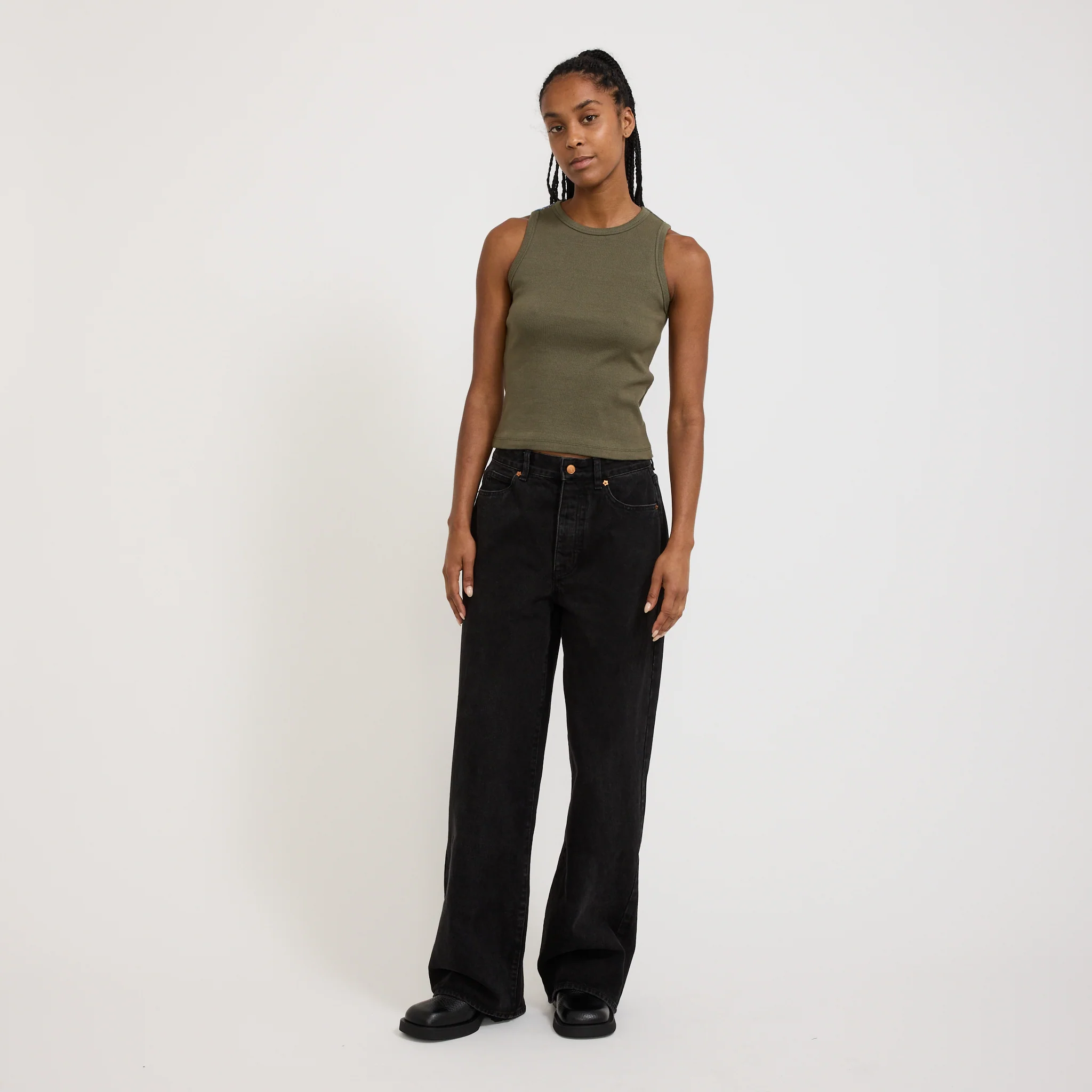 Womens Wale Jeans Used Black - Image 2